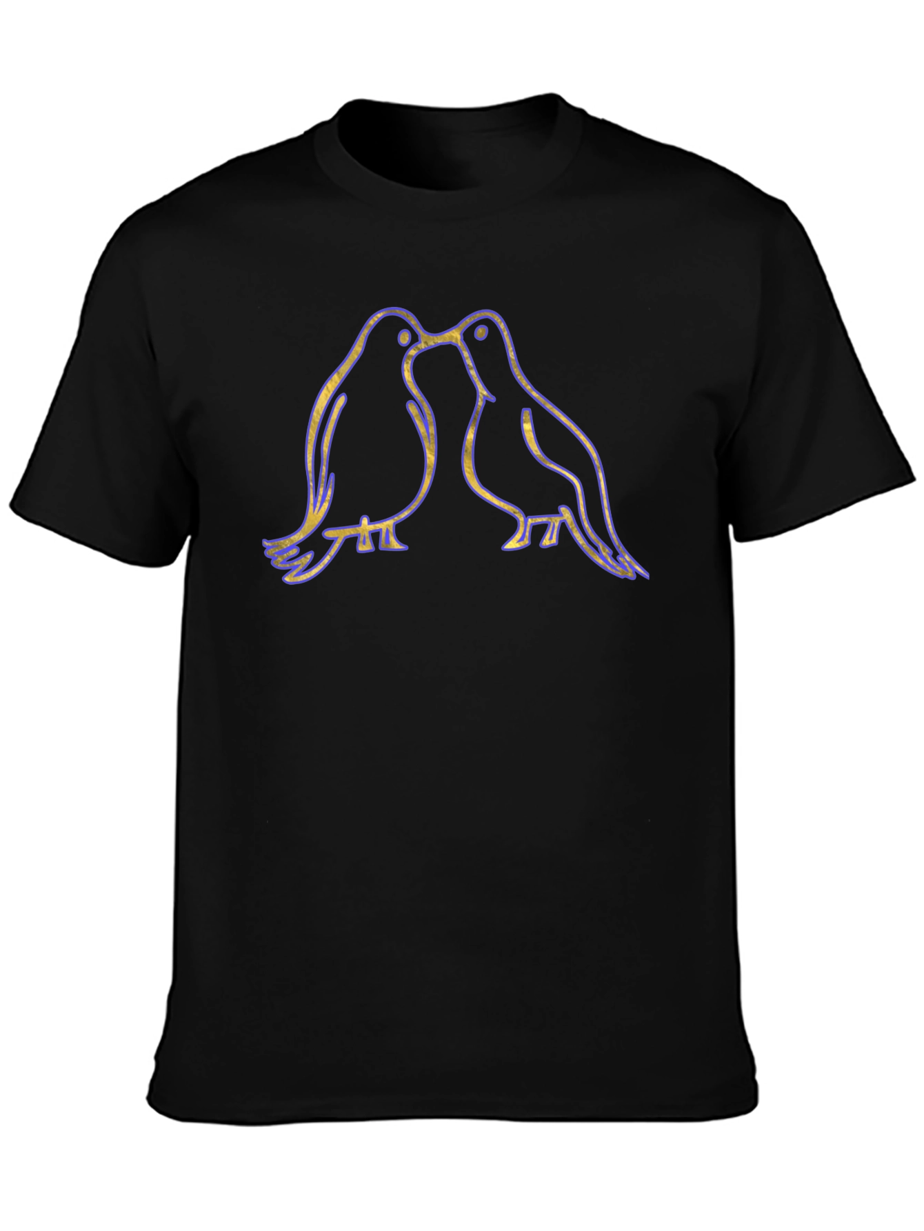 Love Birds Graphic Tee - Black Unisex T-Shirt
