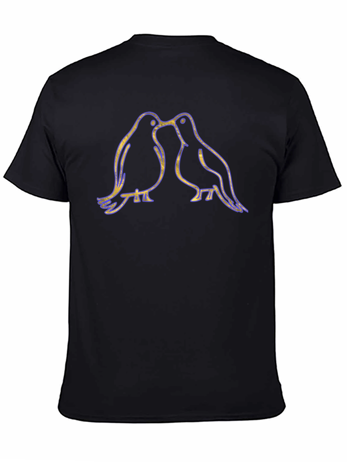 Love Birds Graphic Tee - Black Unisex T-Shirt