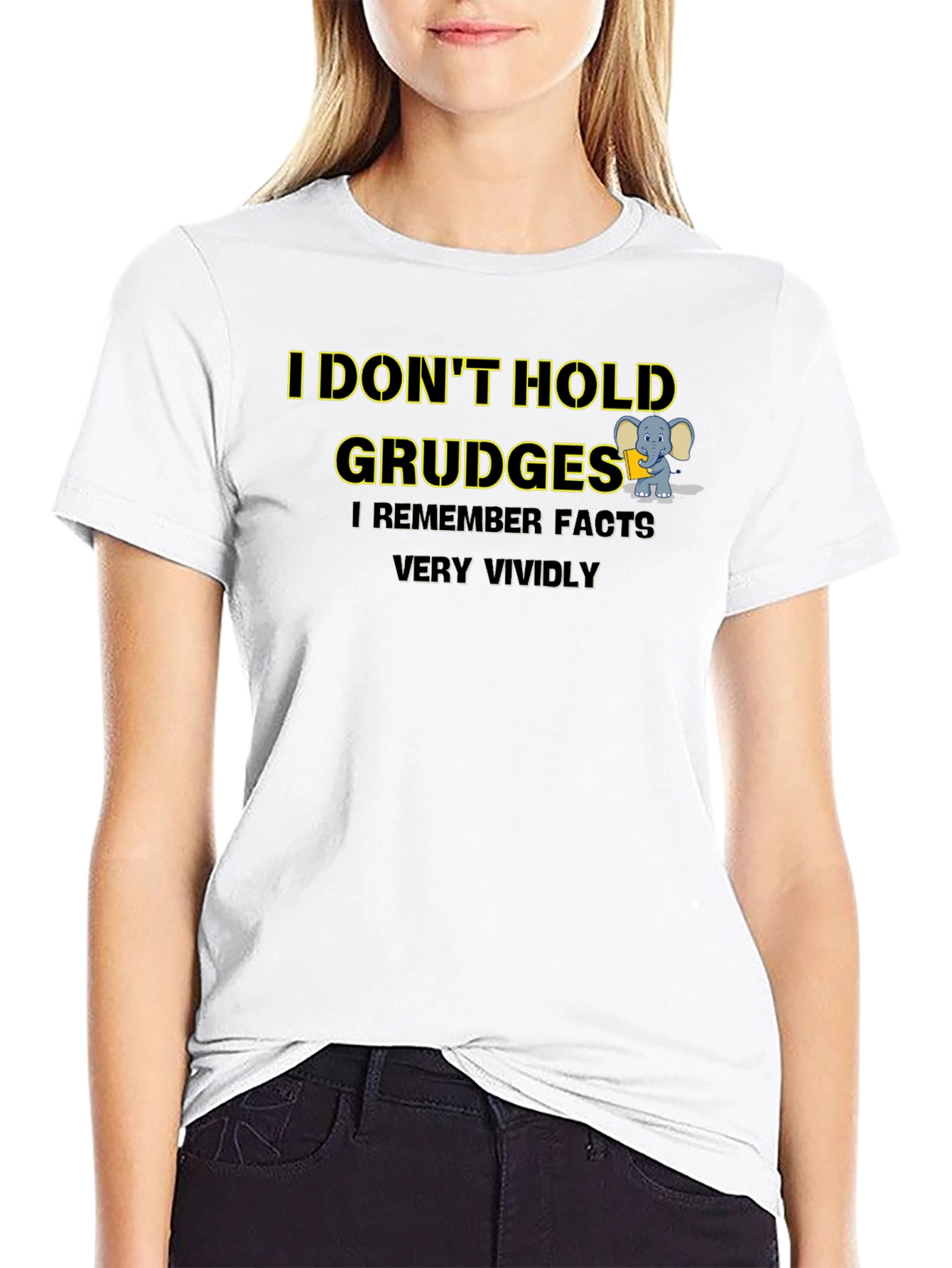Funny Grudges Facts Elephant Graphic Tee