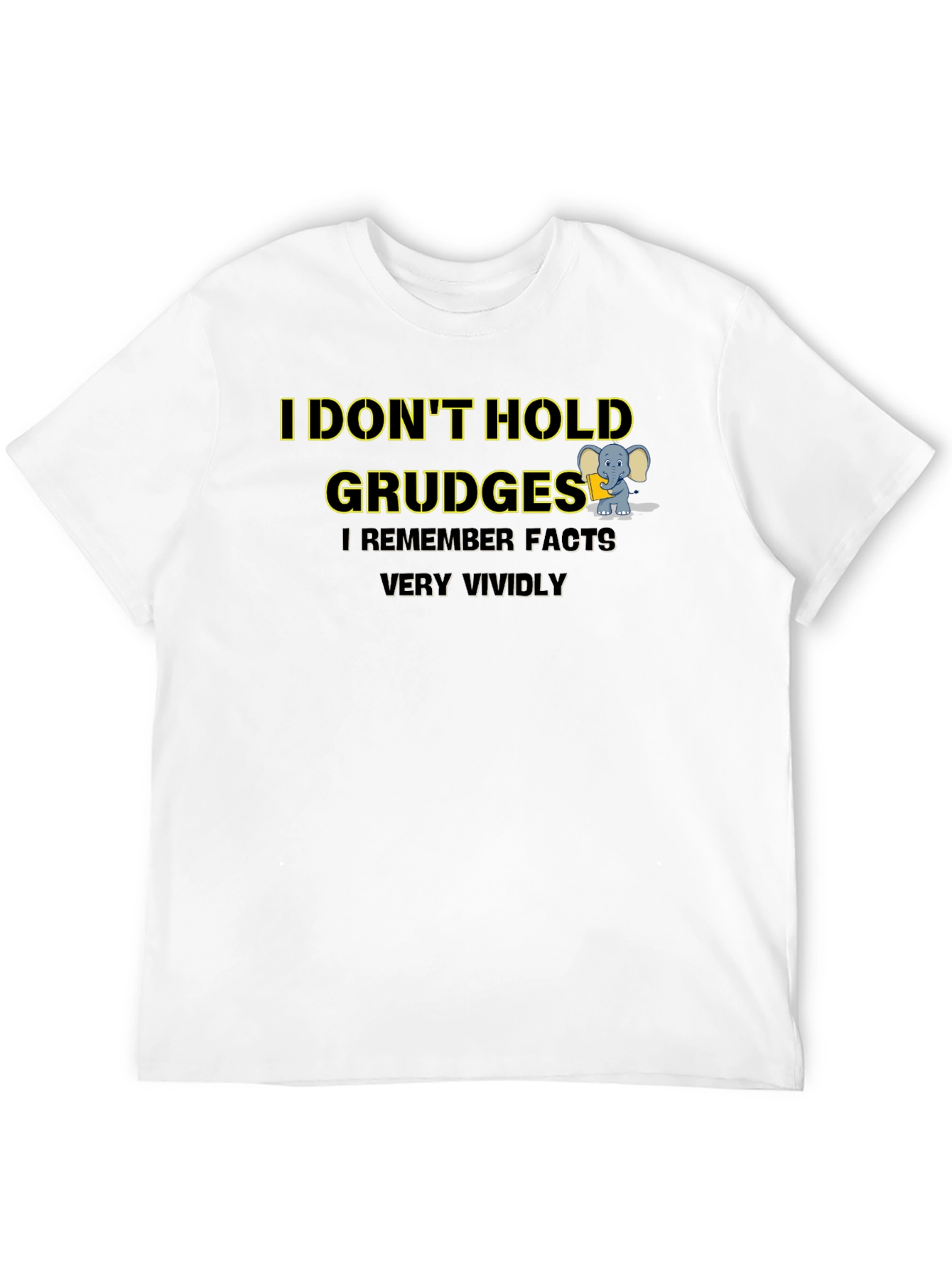 Funny Grudges Facts Elephant Graphic Tee
