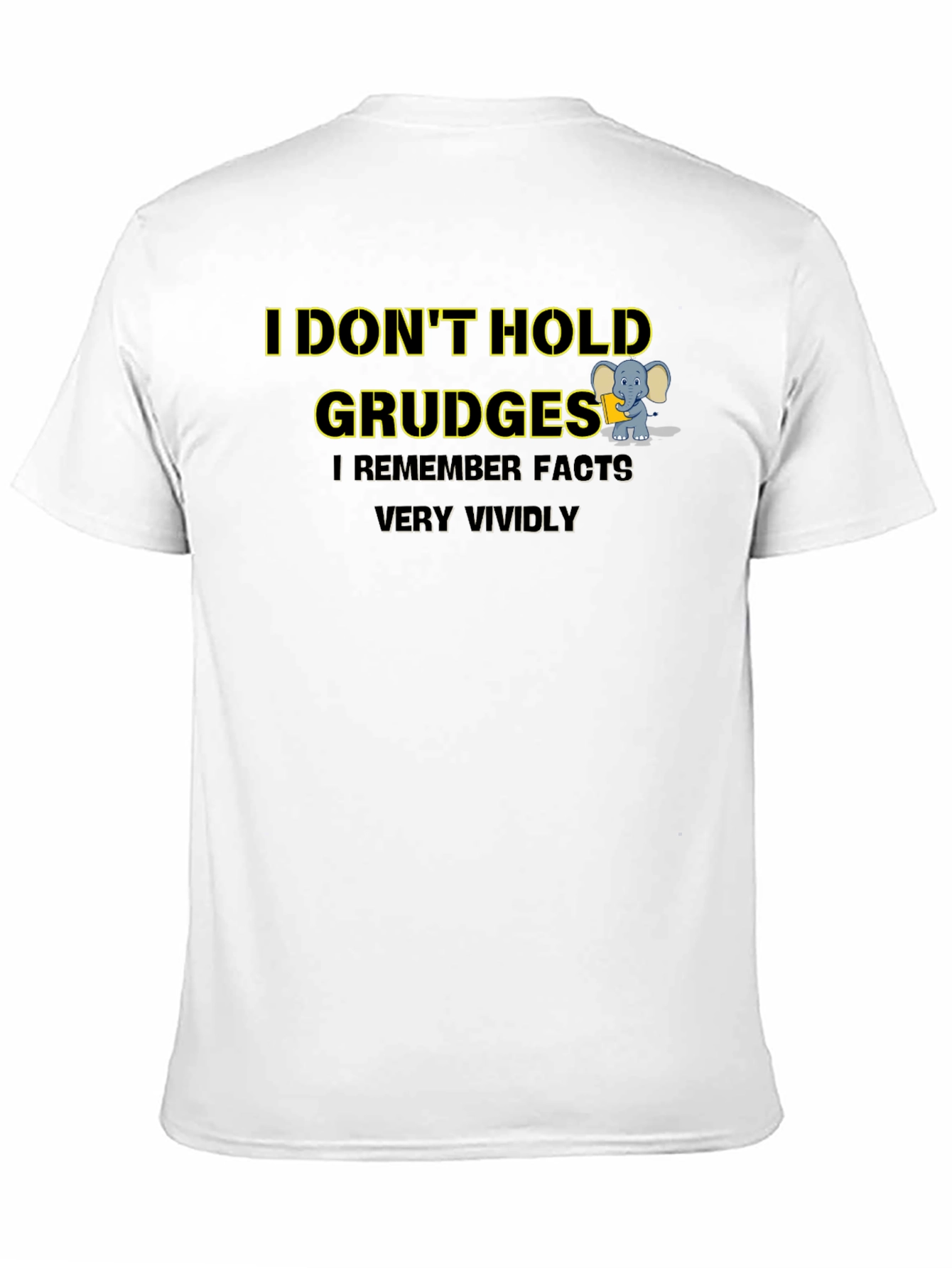 Funny Grudges Facts Elephant Graphic Tee