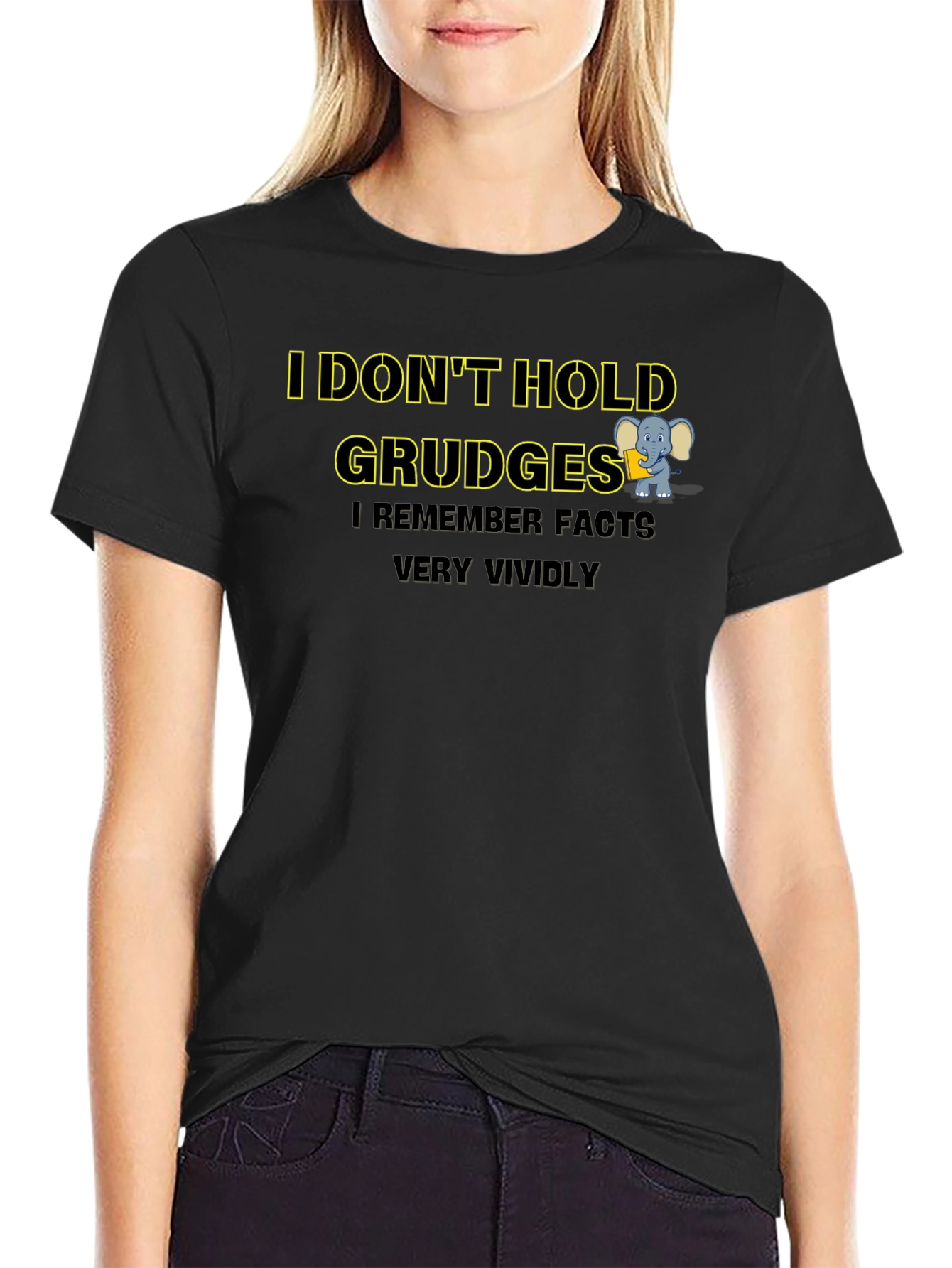 Funny Grudges Facts Elephant Graphic Tee