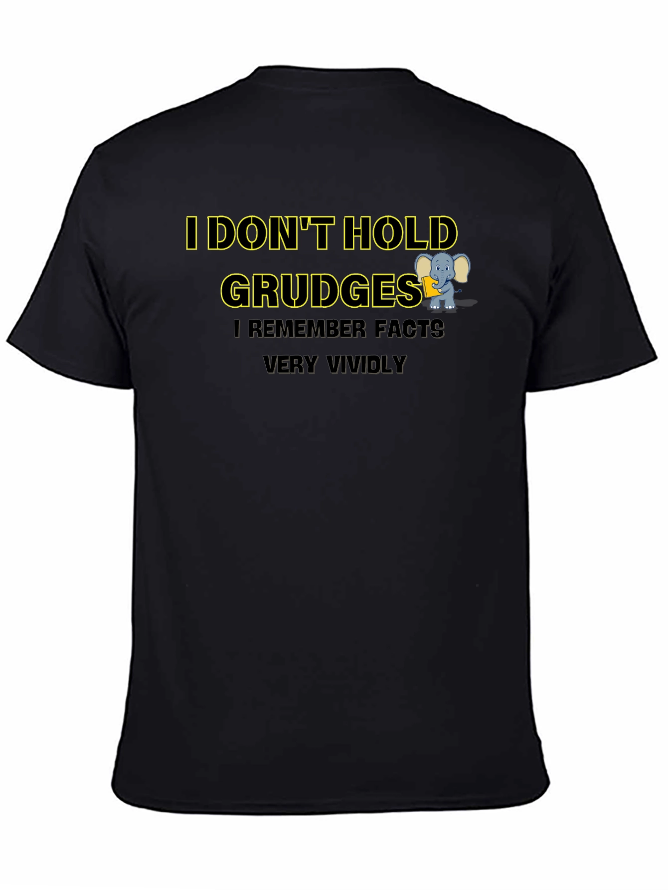 Funny Grudges Facts Elephant Graphic Tee