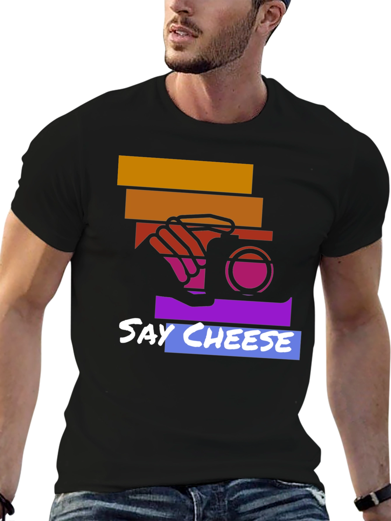 Say Cheese Graphic Tee - Camera Lover T-Shirt