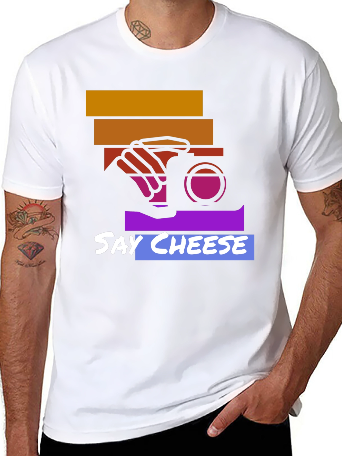 Say Cheese Graphic Tee - Camera Lover T-Shirt