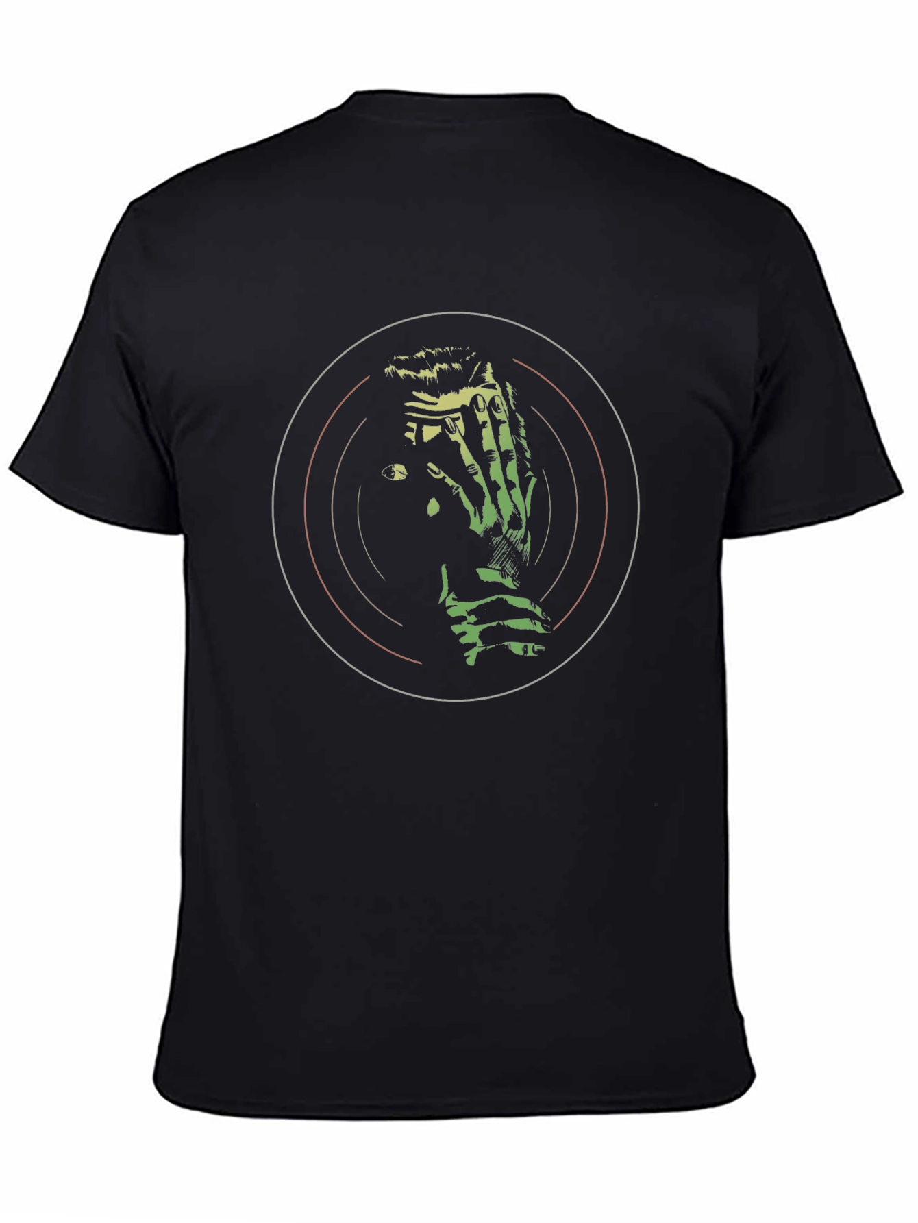 Abstract Graphic Tee - Black Cotton Blend