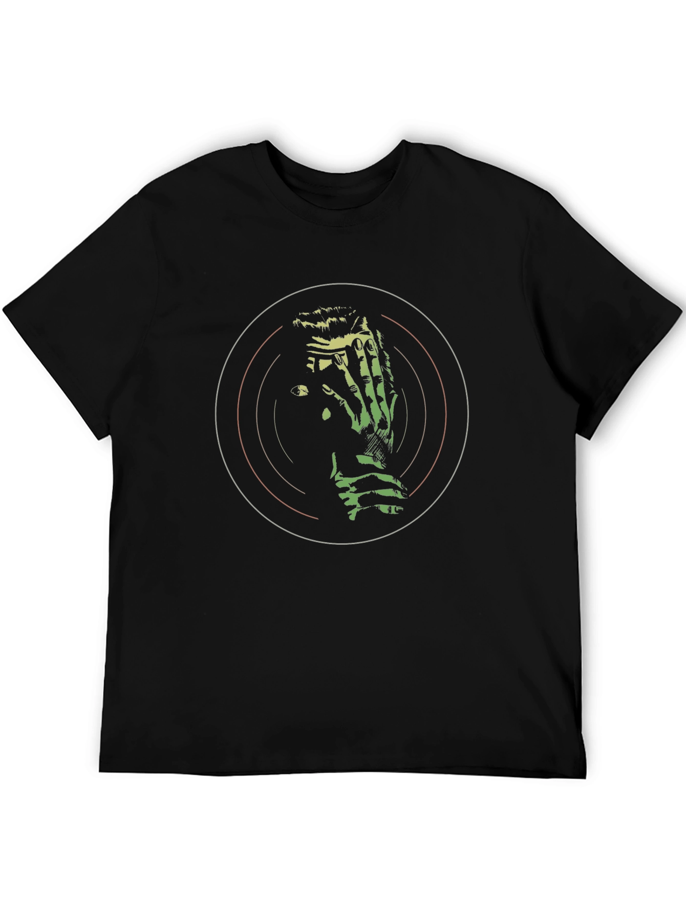 Abstract Graphic Tee - Black Cotton Blend