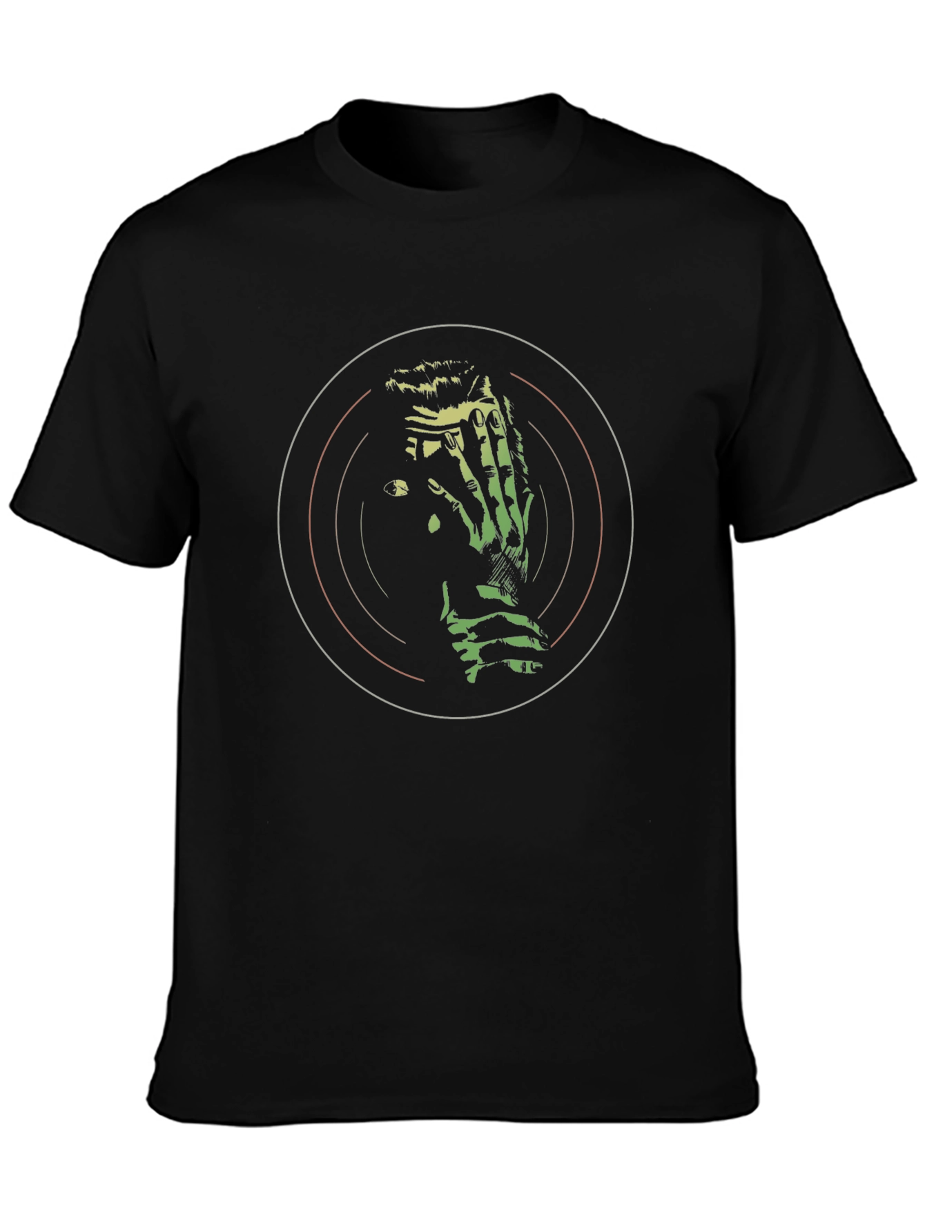 Abstract Graphic Tee - Black Cotton Blend