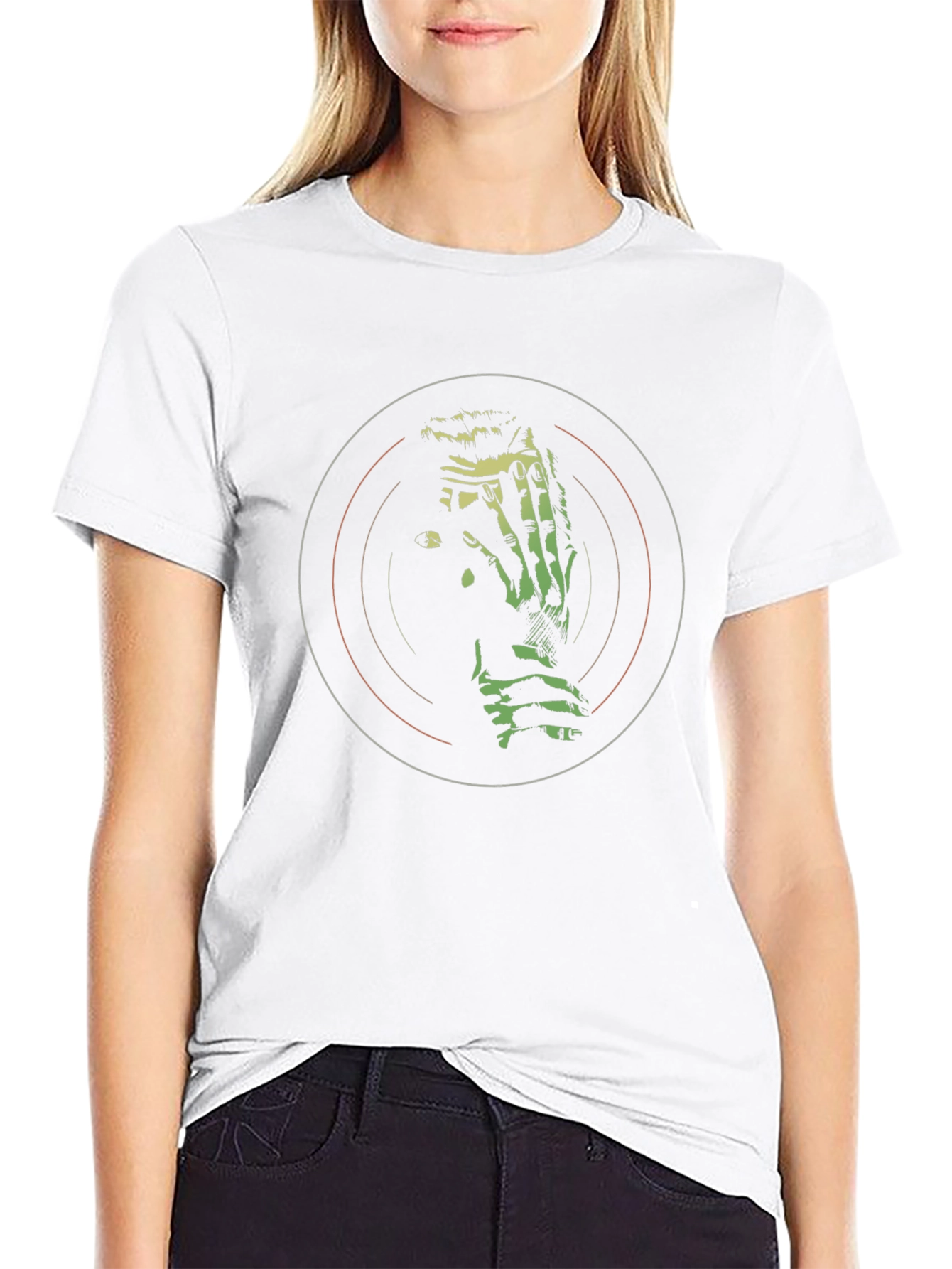 Abstract Graphic Tee - Black Cotton Blend