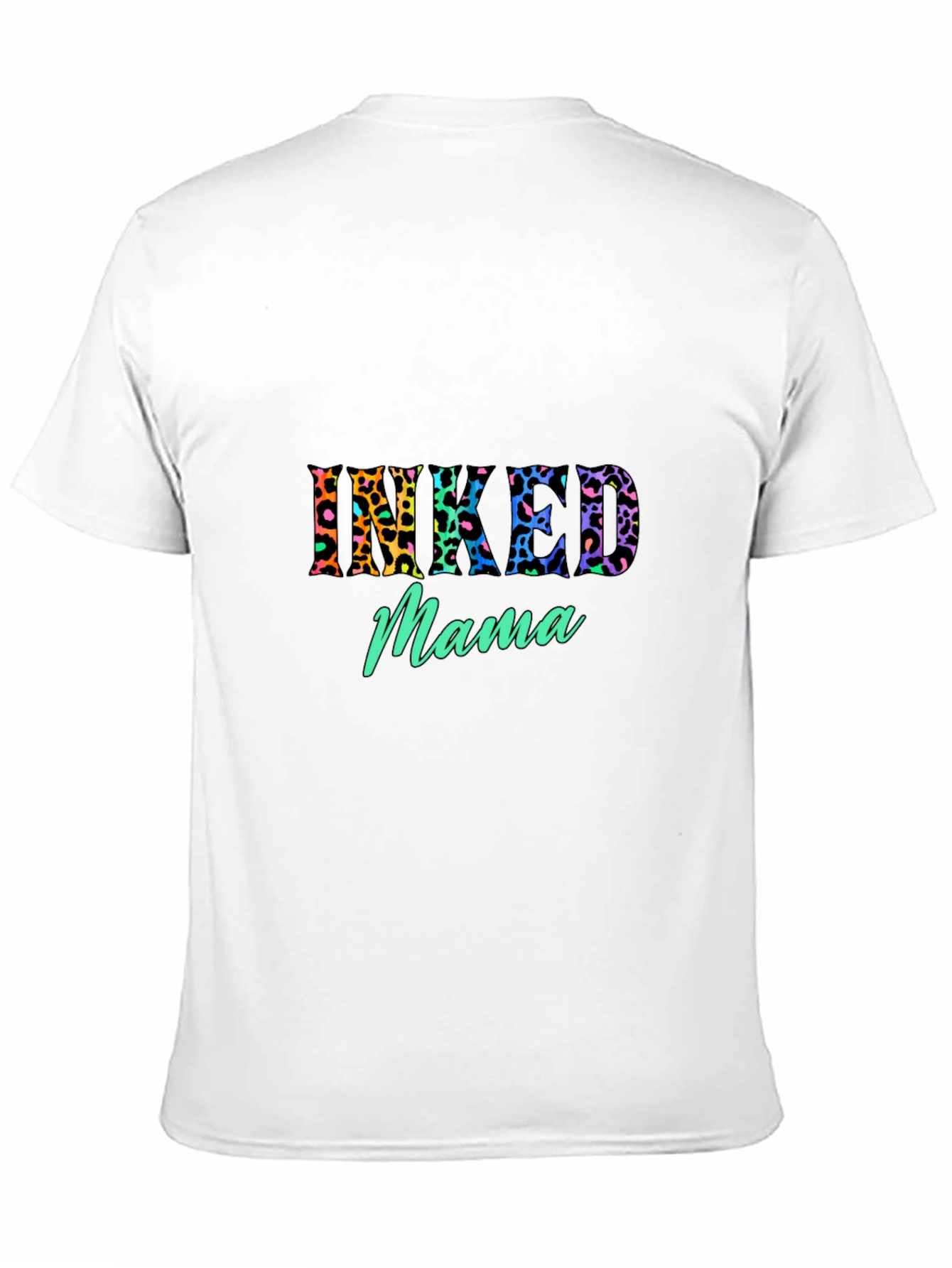 Inked Mama Graphic Tee - Leopard Print Design