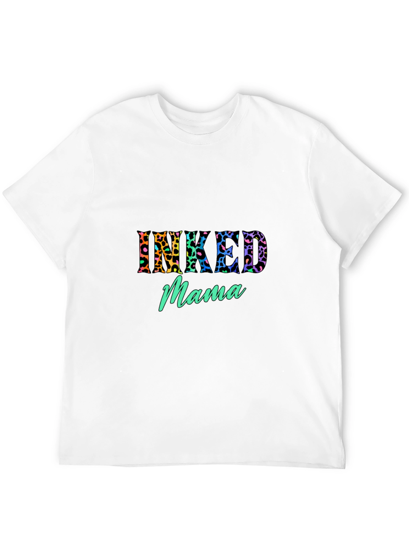 Inked Mama Graphic Tee - Leopard Print Design