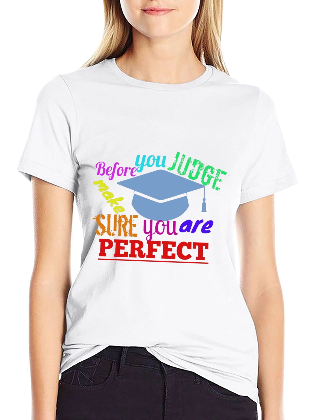 Judge Less Black Graphic Tee