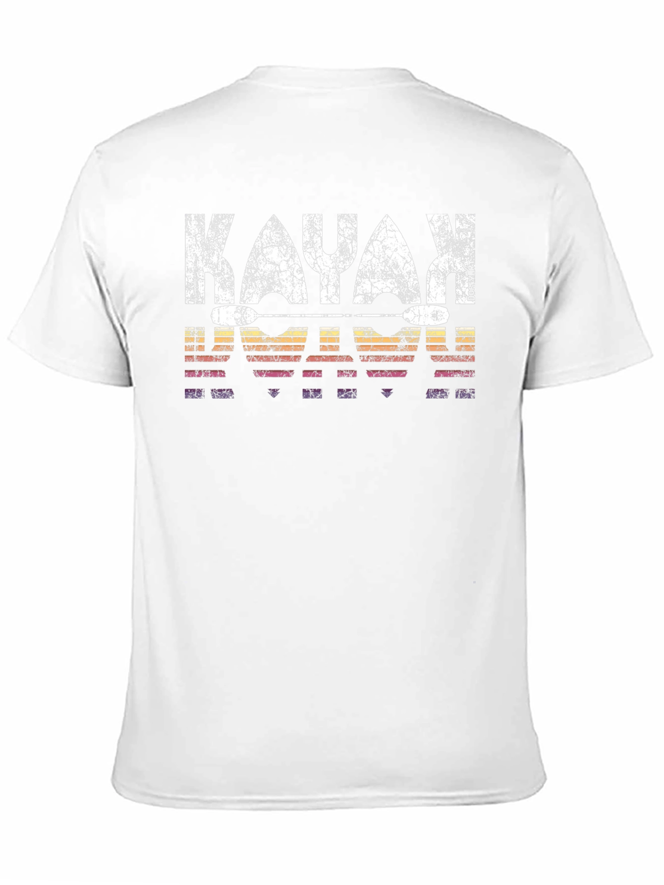 Retro Kayak T-Shirt - Distressed Kayaking Design