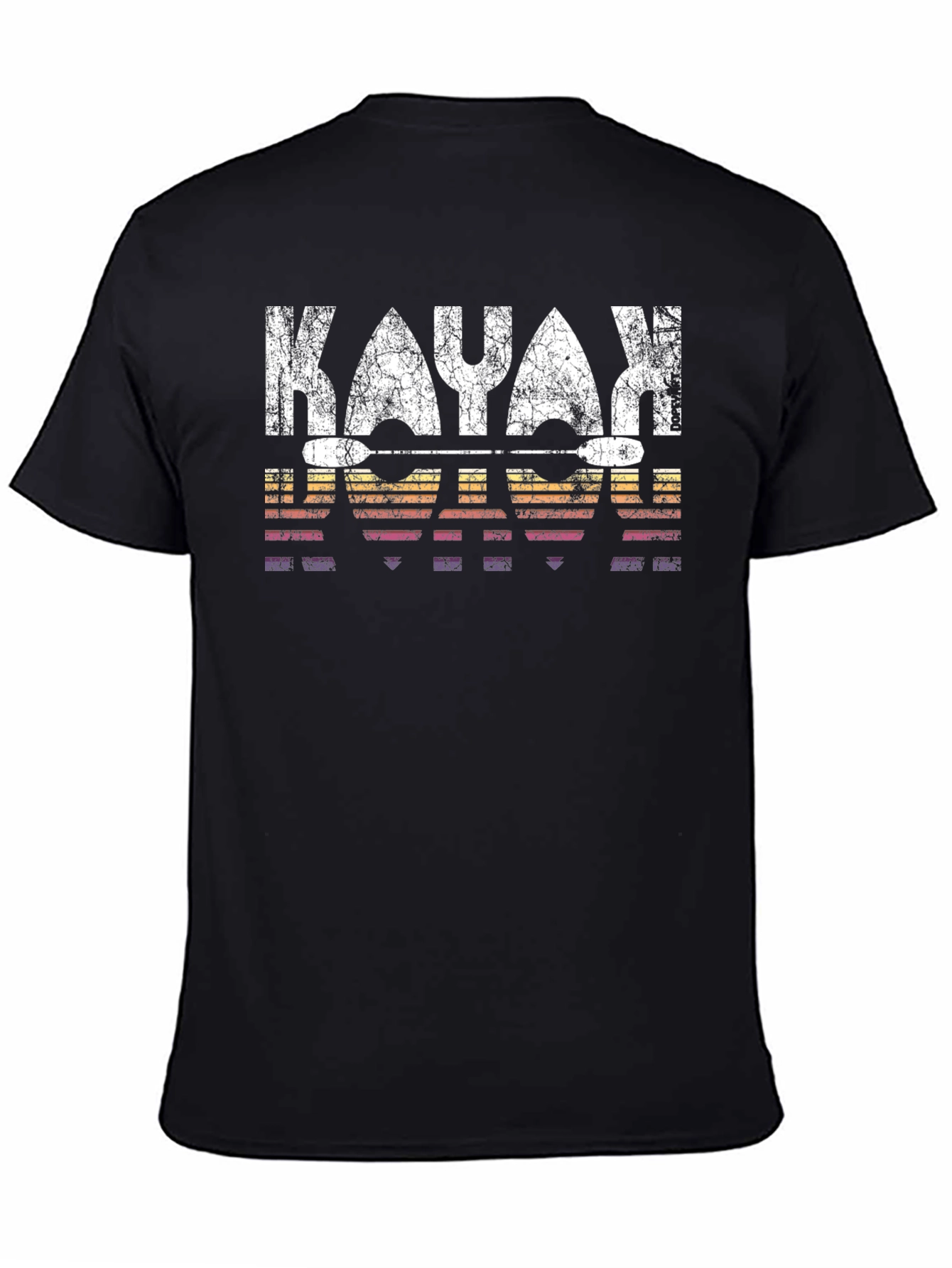 Retro Kayak T-Shirt - Distressed Kayaking Design