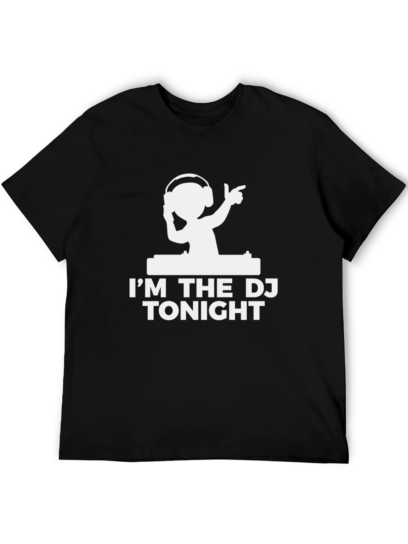 DJ Tonight Graphic Tee - Black Cotton Blend