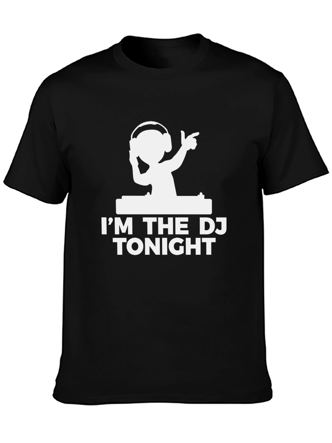 DJ Tonight Graphic Tee - Black Cotton Blend