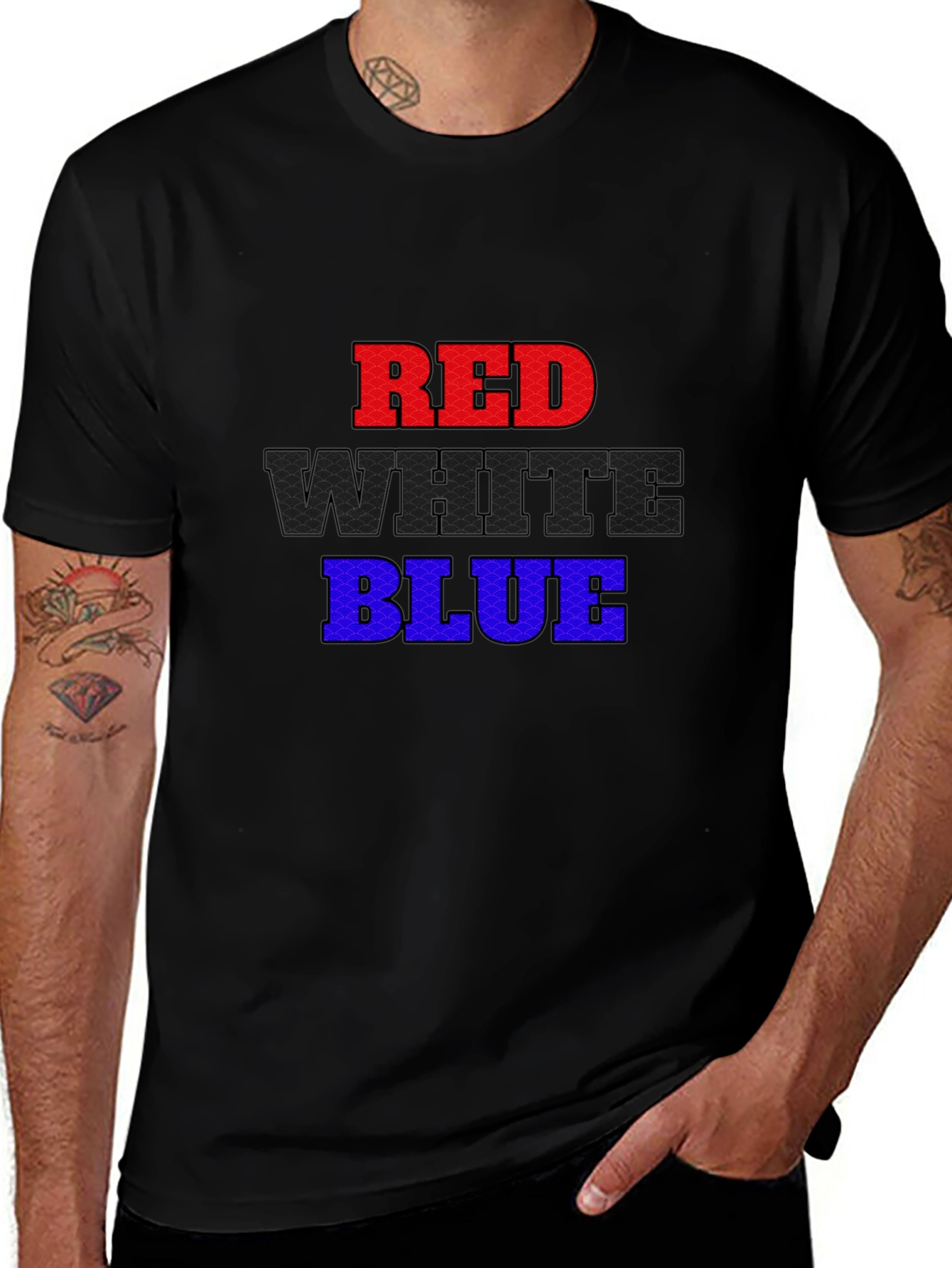 Red White Blue Patriotic Graphic T-Shirt