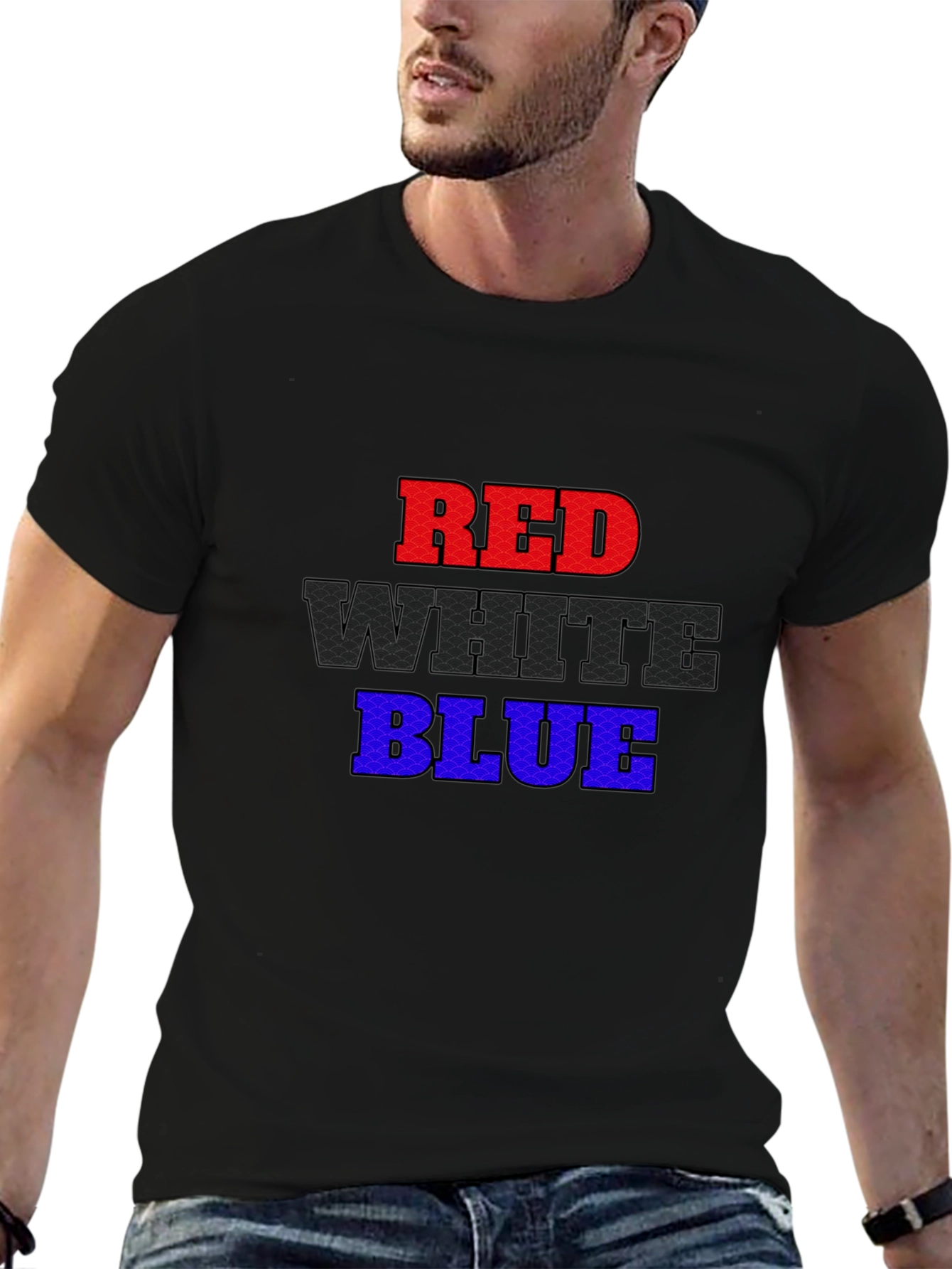 Red White Blue Patriotic Graphic T-Shirt