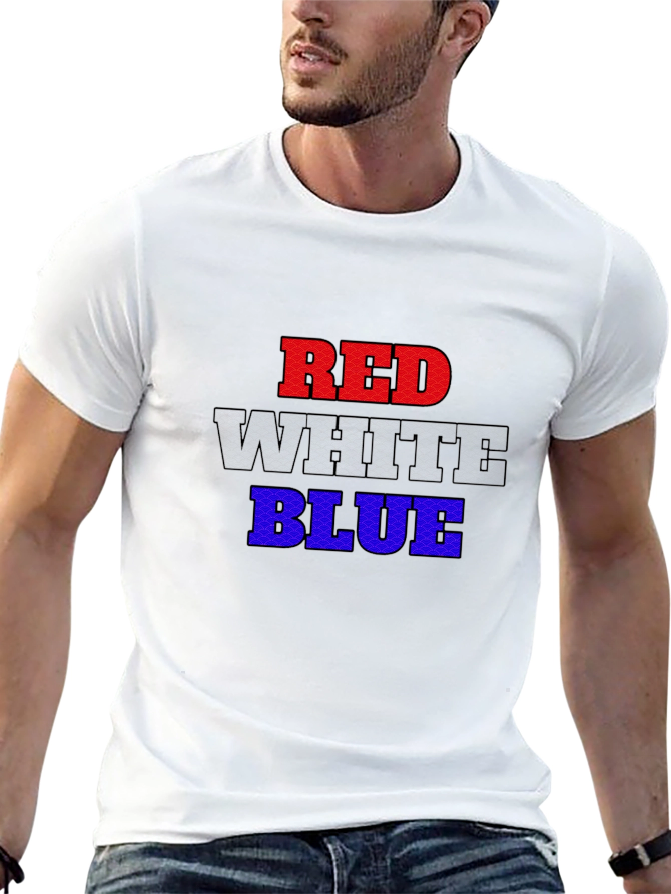 Red White Blue Patriotic Graphic T-Shirt