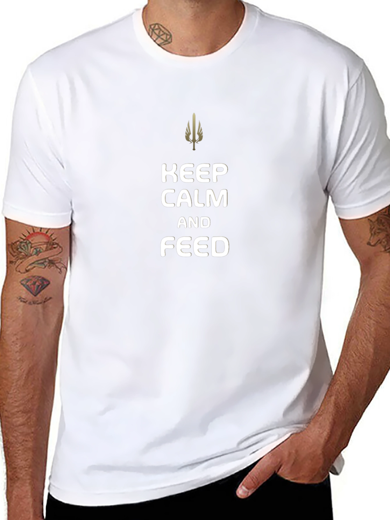 Keep Calm and Feed T-Shirt - Gamer Style