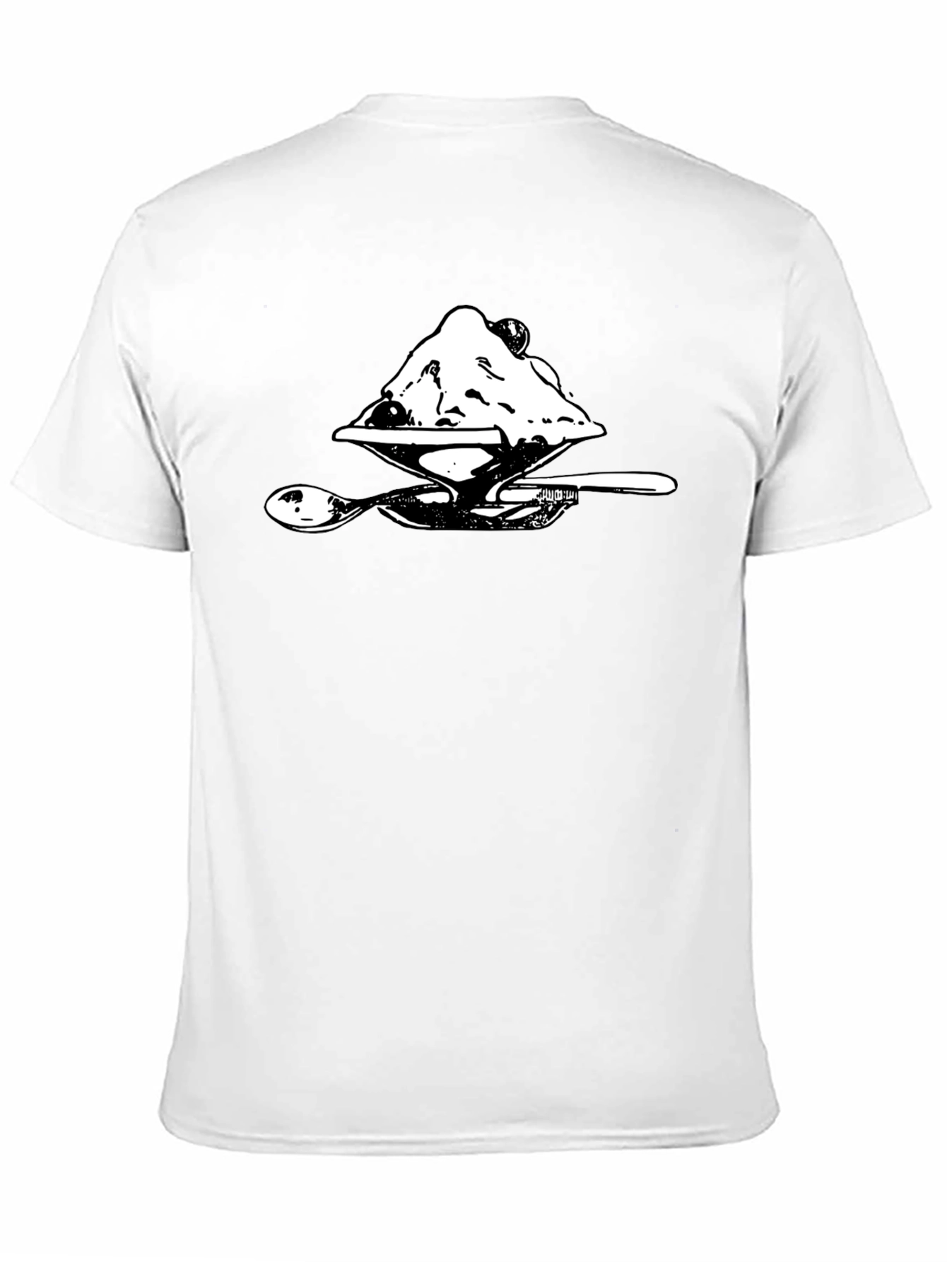Ice Cream Dessert Graphic Tee - Soft Black Cotton