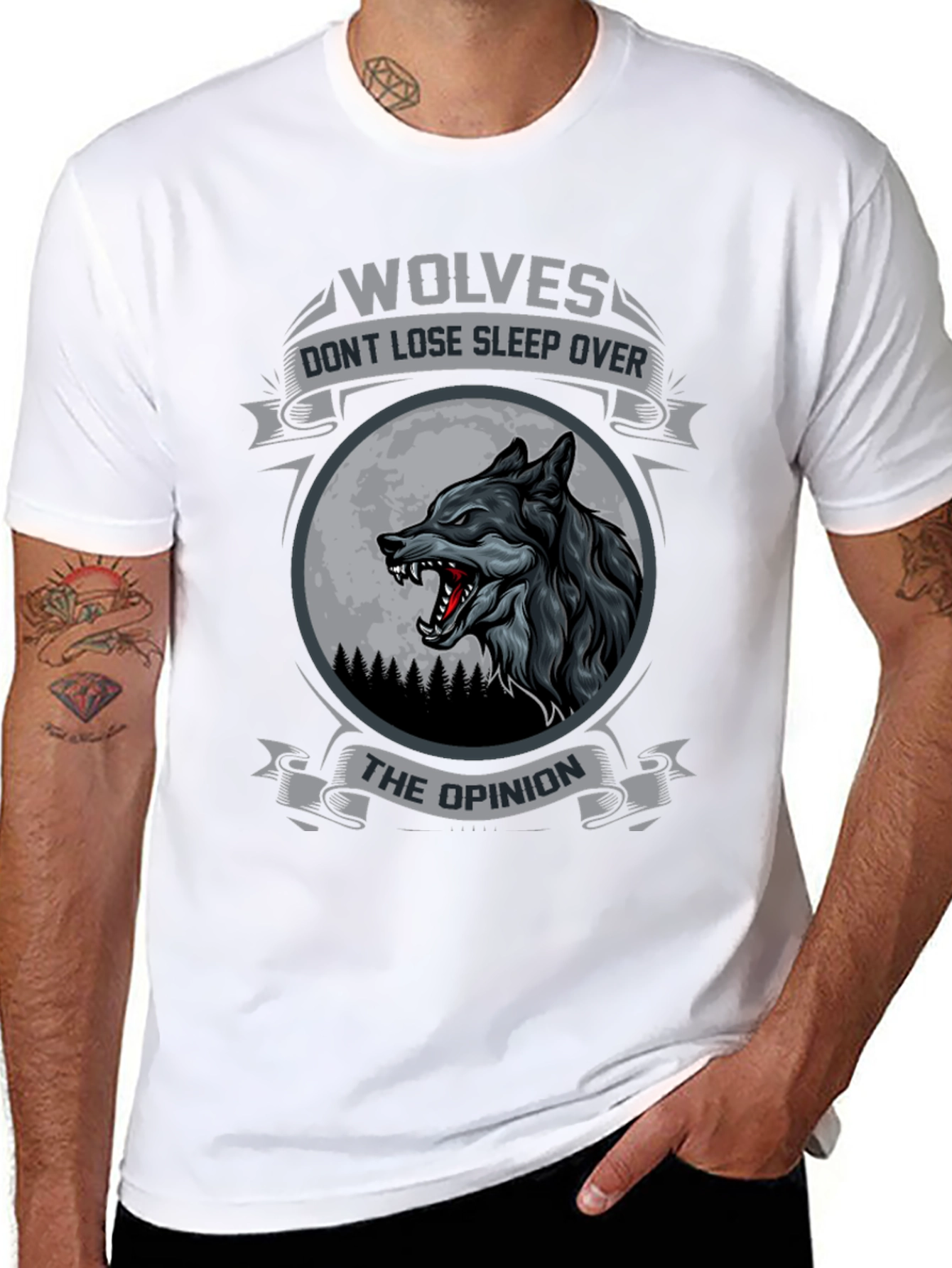Wolves Dont Lose Sleep Over The Opinion T-Shirt