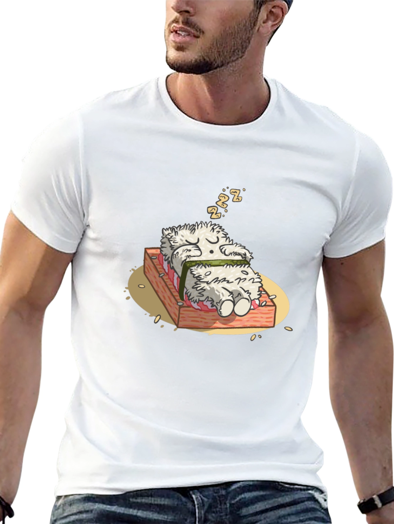 Sushi Dreams T-Shirt - Funny Cartoon Graphic Tee