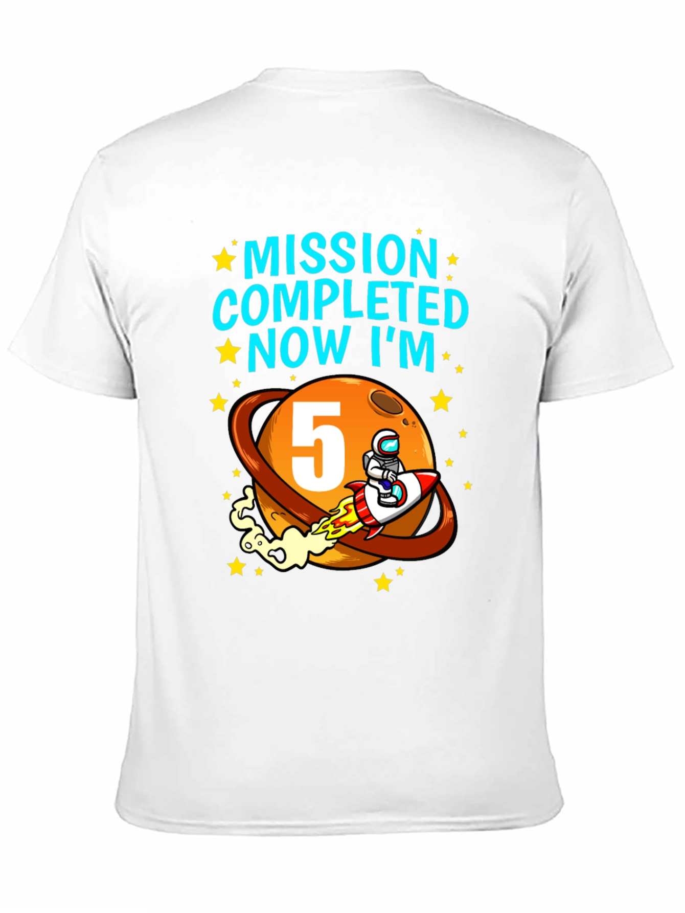 Mission Complete 5th Birthday Space T-Shirt