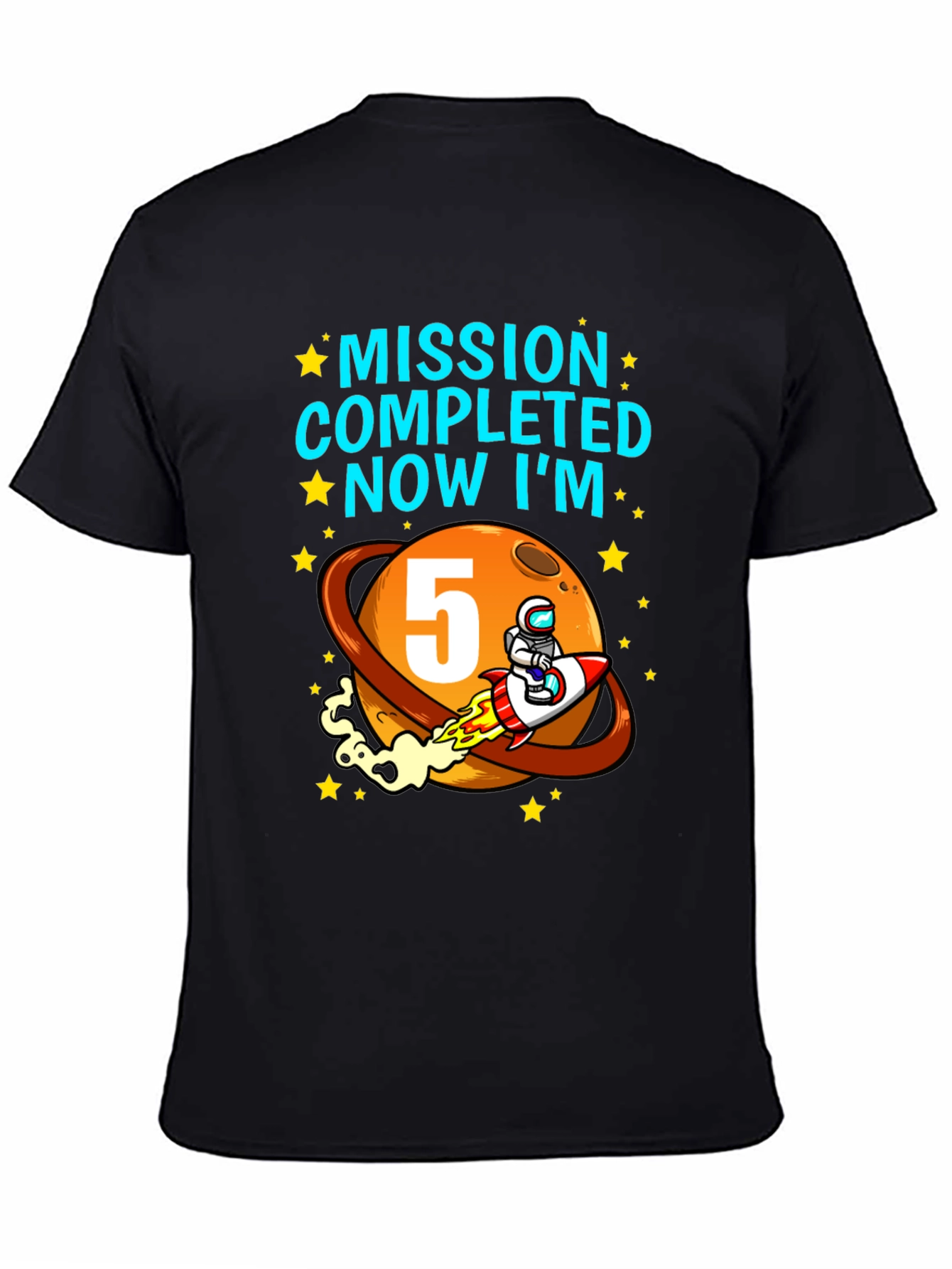 Mission Complete 5th Birthday Space T-Shirt
