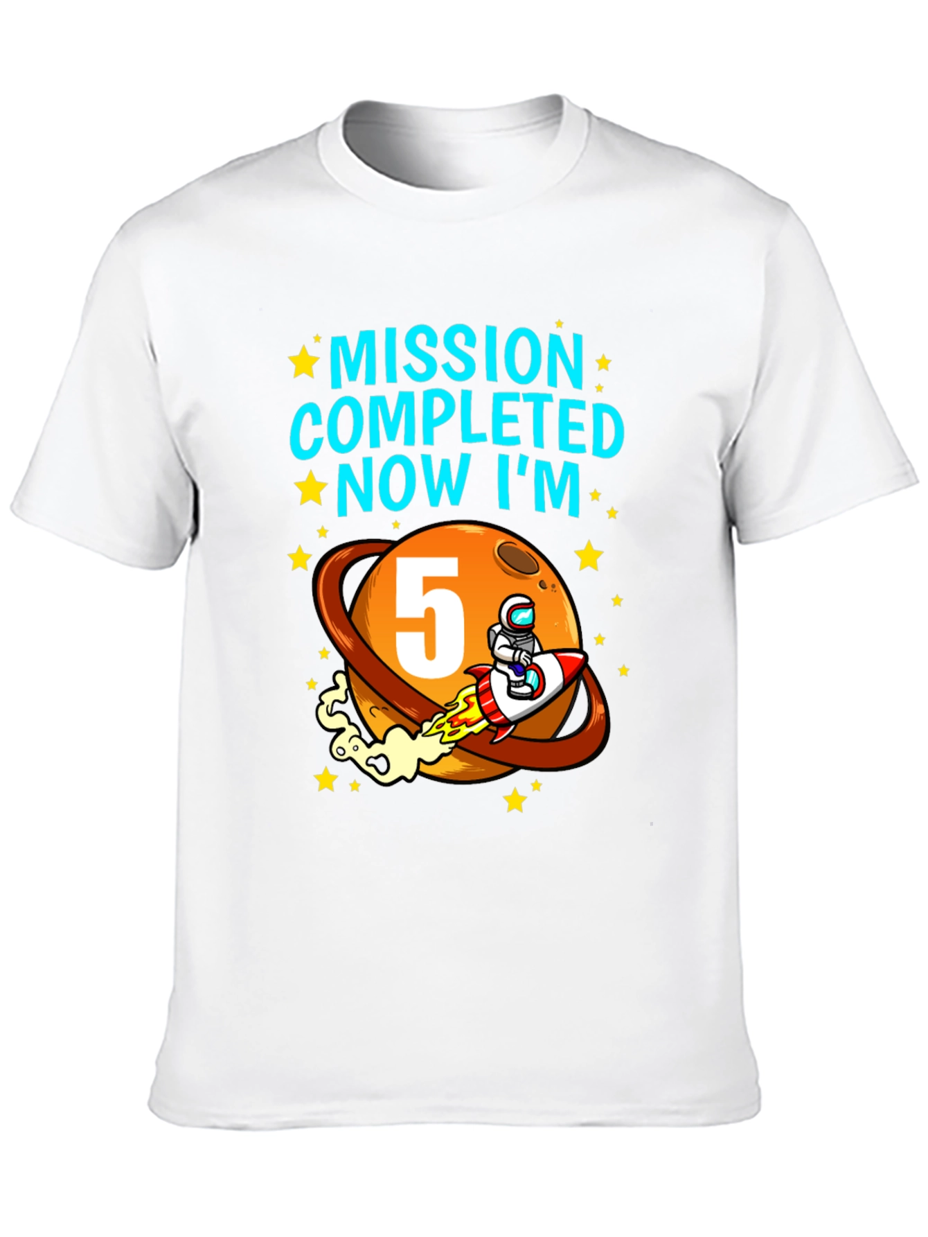 Mission Complete 5th Birthday Space T-Shirt