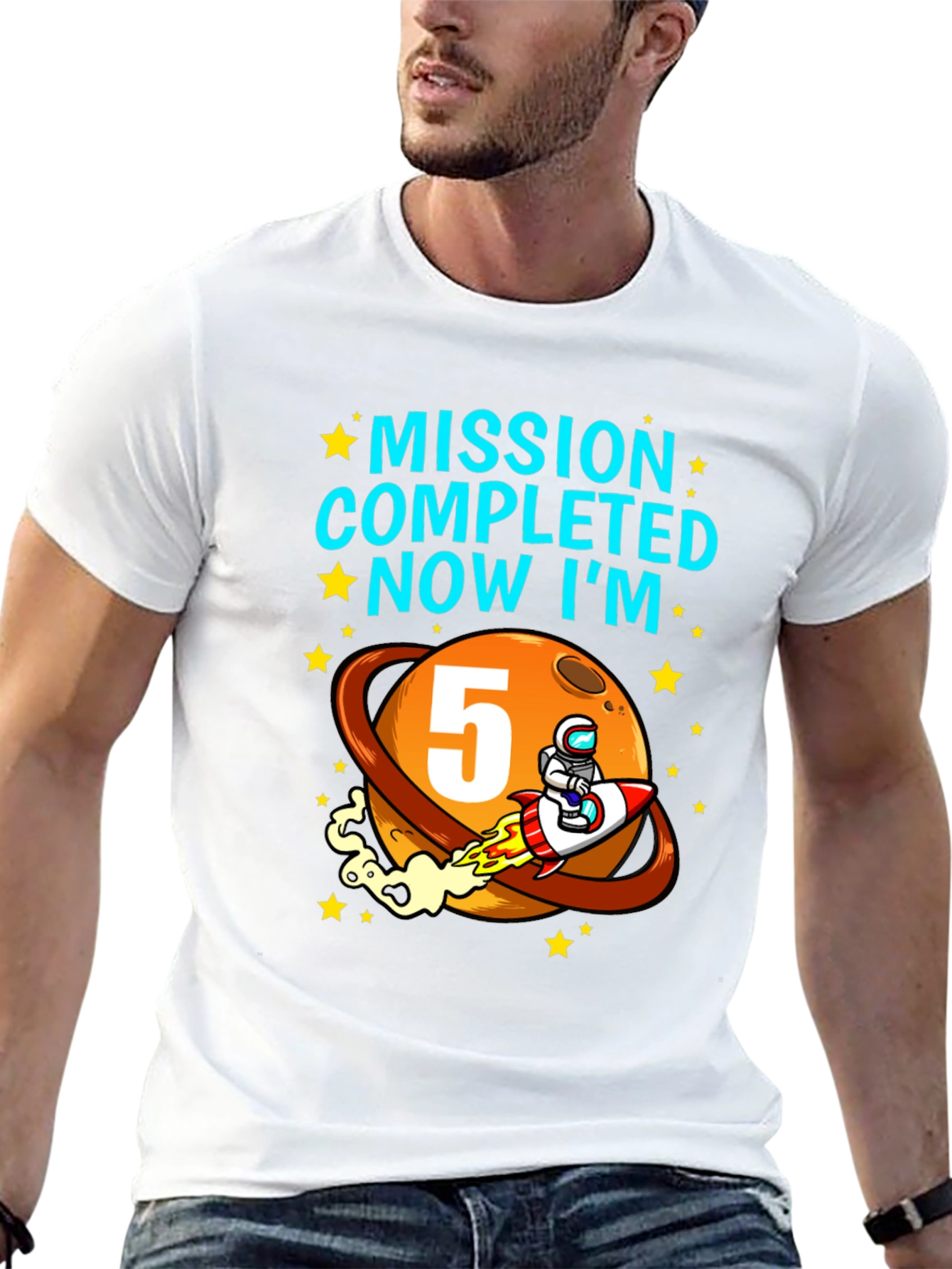 Mission Complete 5th Birthday Space T-Shirt