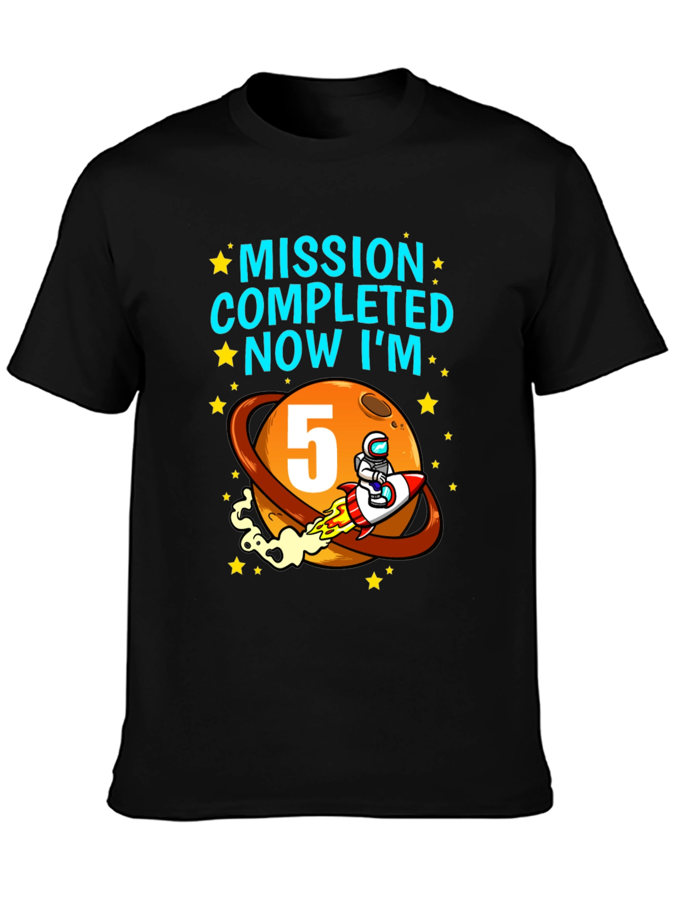 Mission Complete 5th Birthday Space T-Shirt