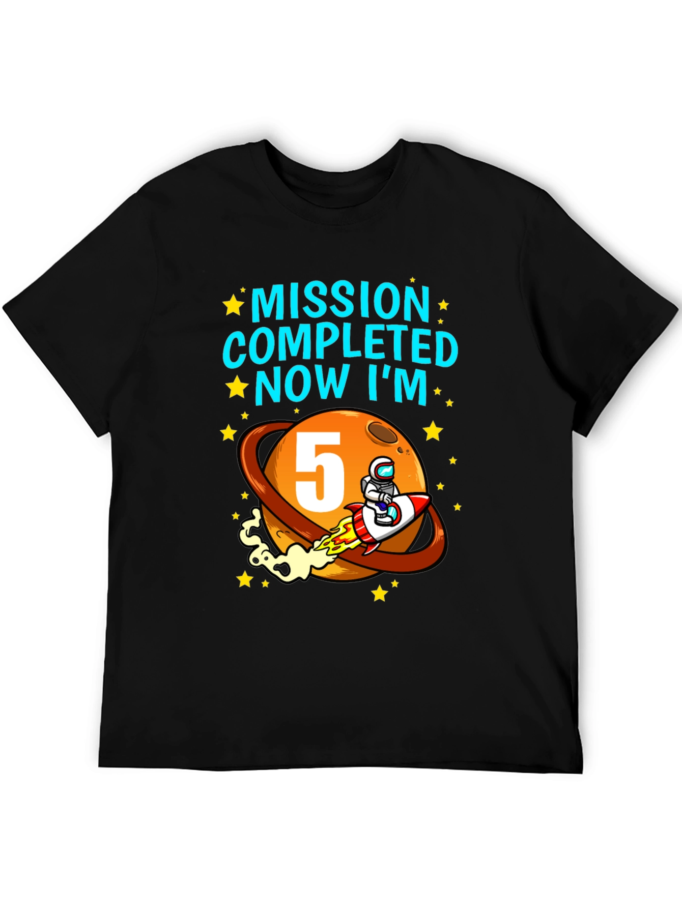 Mission Complete 5th Birthday Space T-Shirt