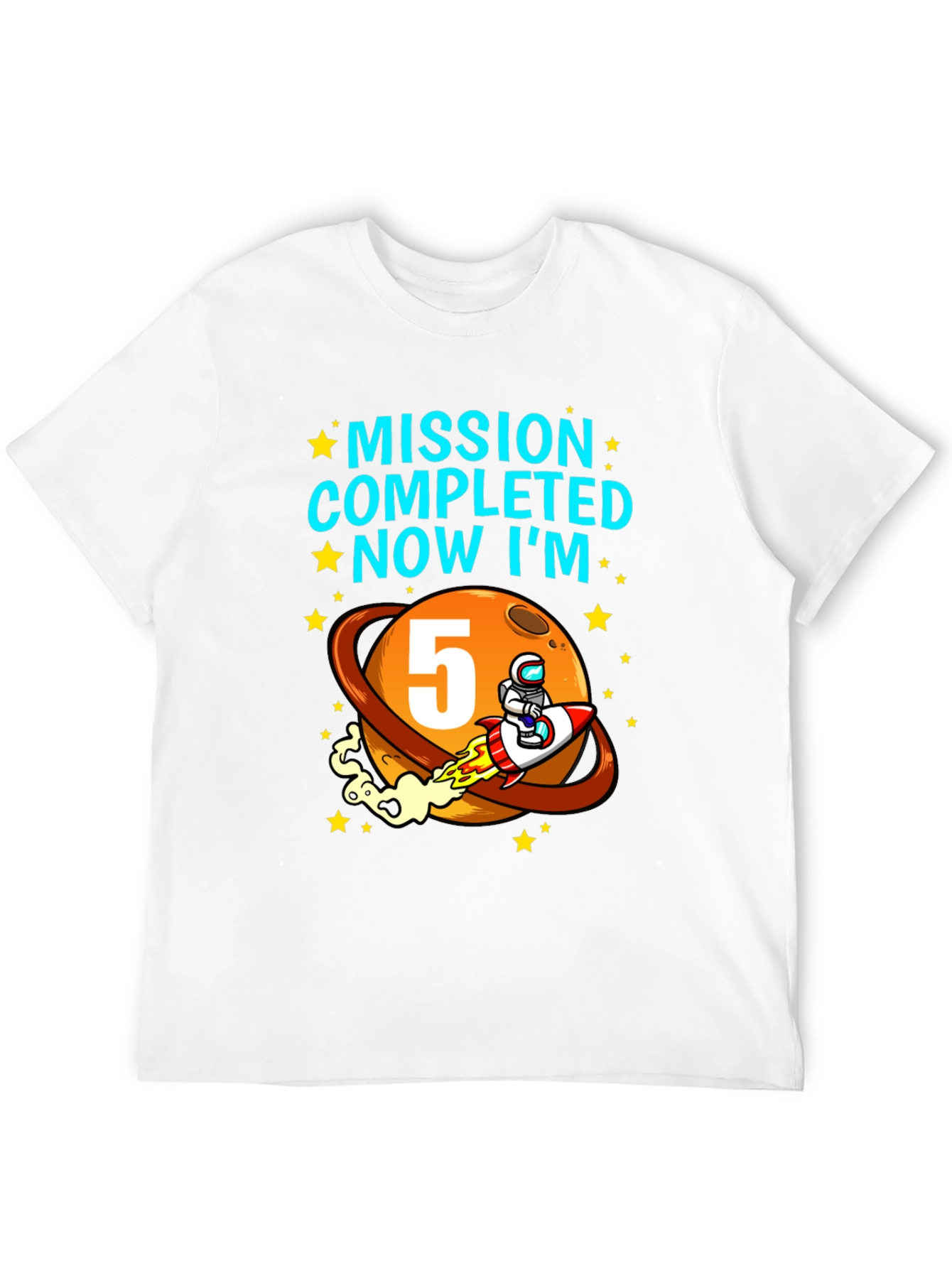 Mission Complete 5th Birthday Space T-Shirt