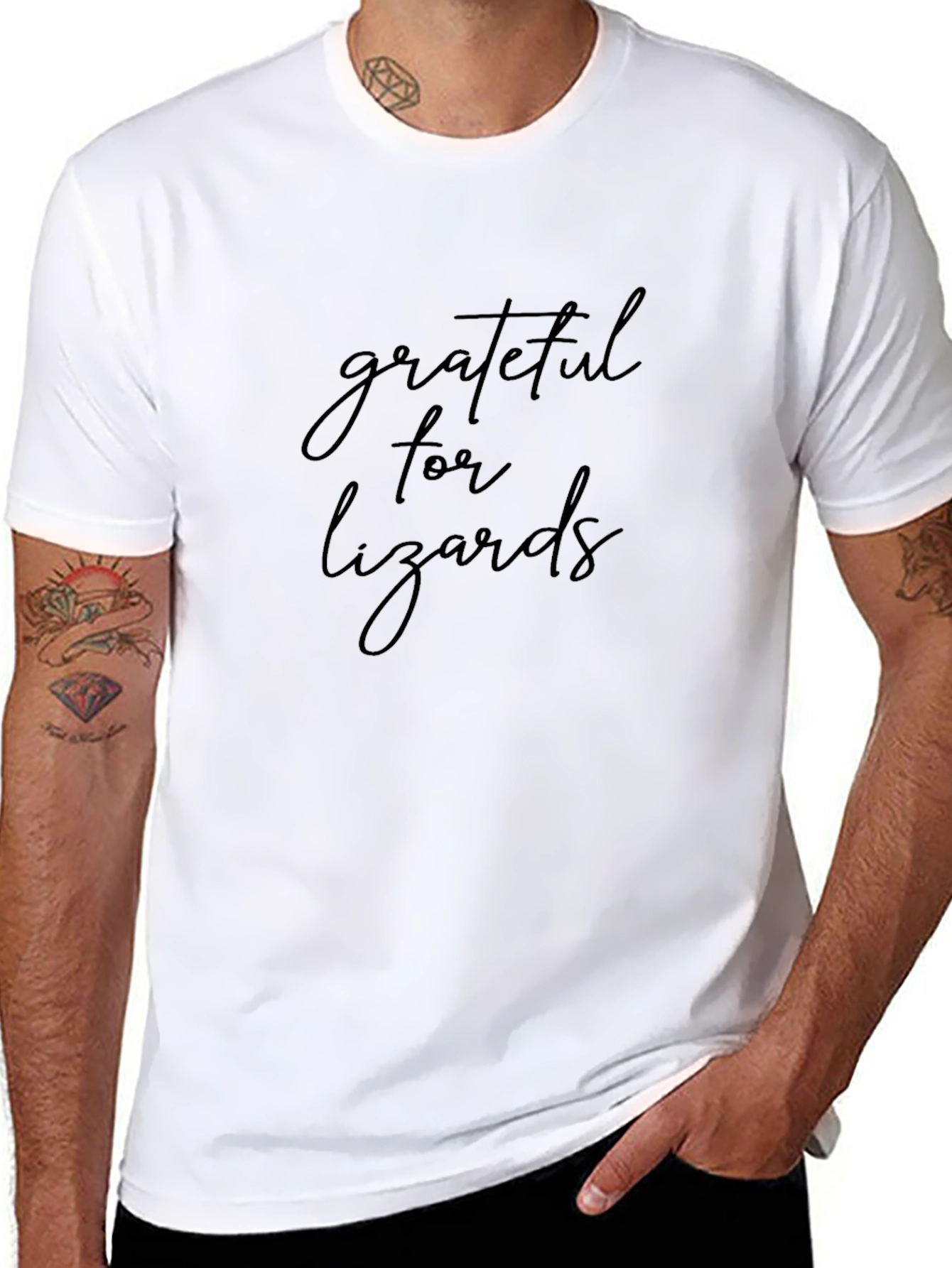 Grateful for Lizards T-Shirt - Black
