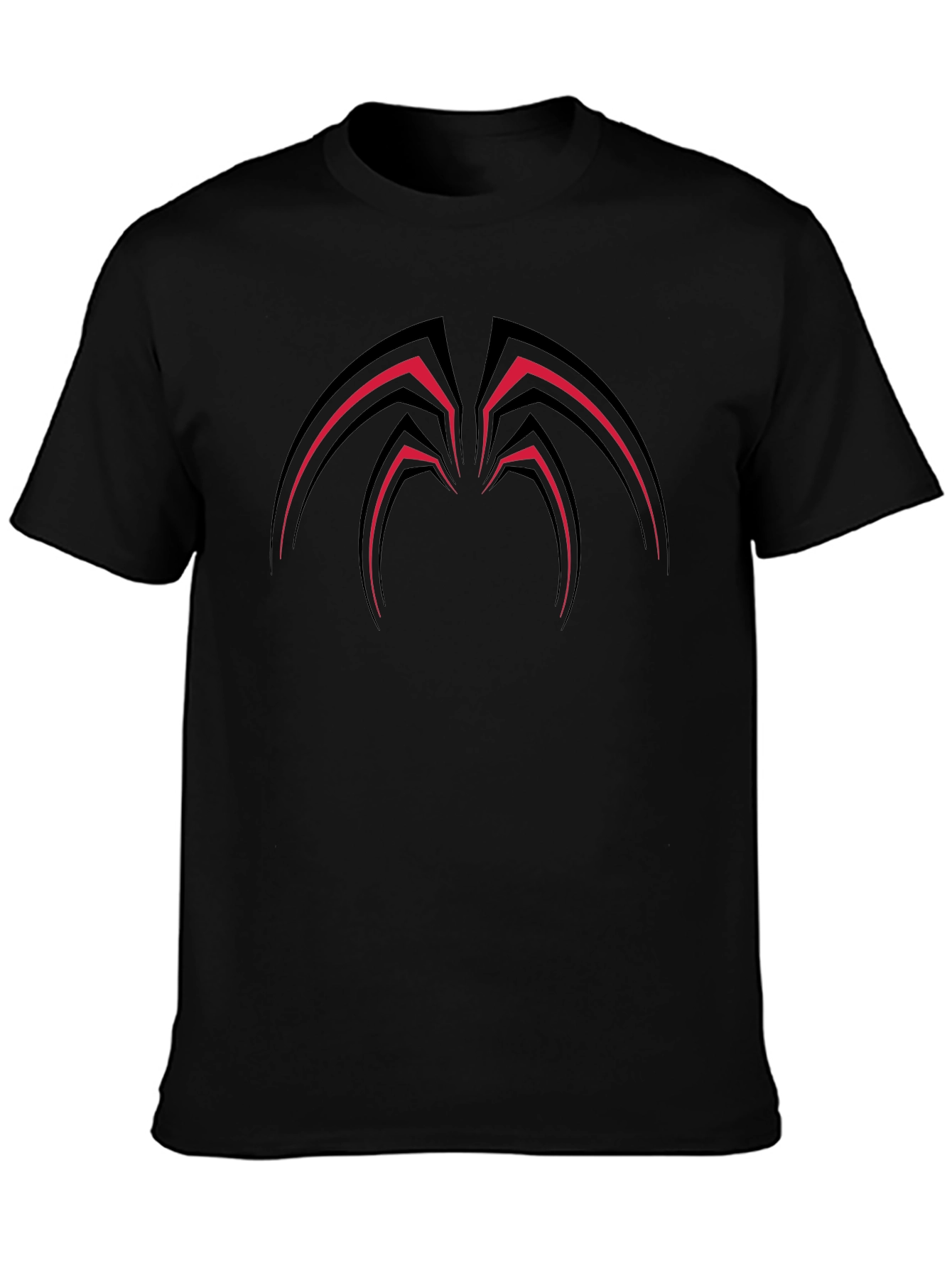 Graphic Tee: Modern Black T-Shirt with Spider Design