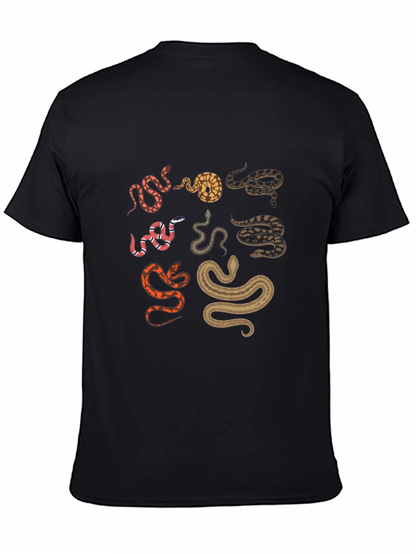 Snake Print Black T-Shirt