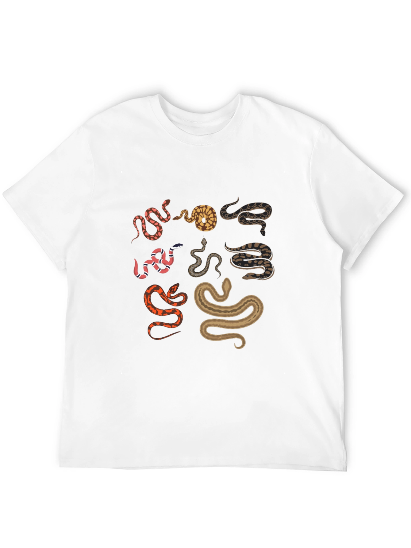 Snake Print Black T-Shirt