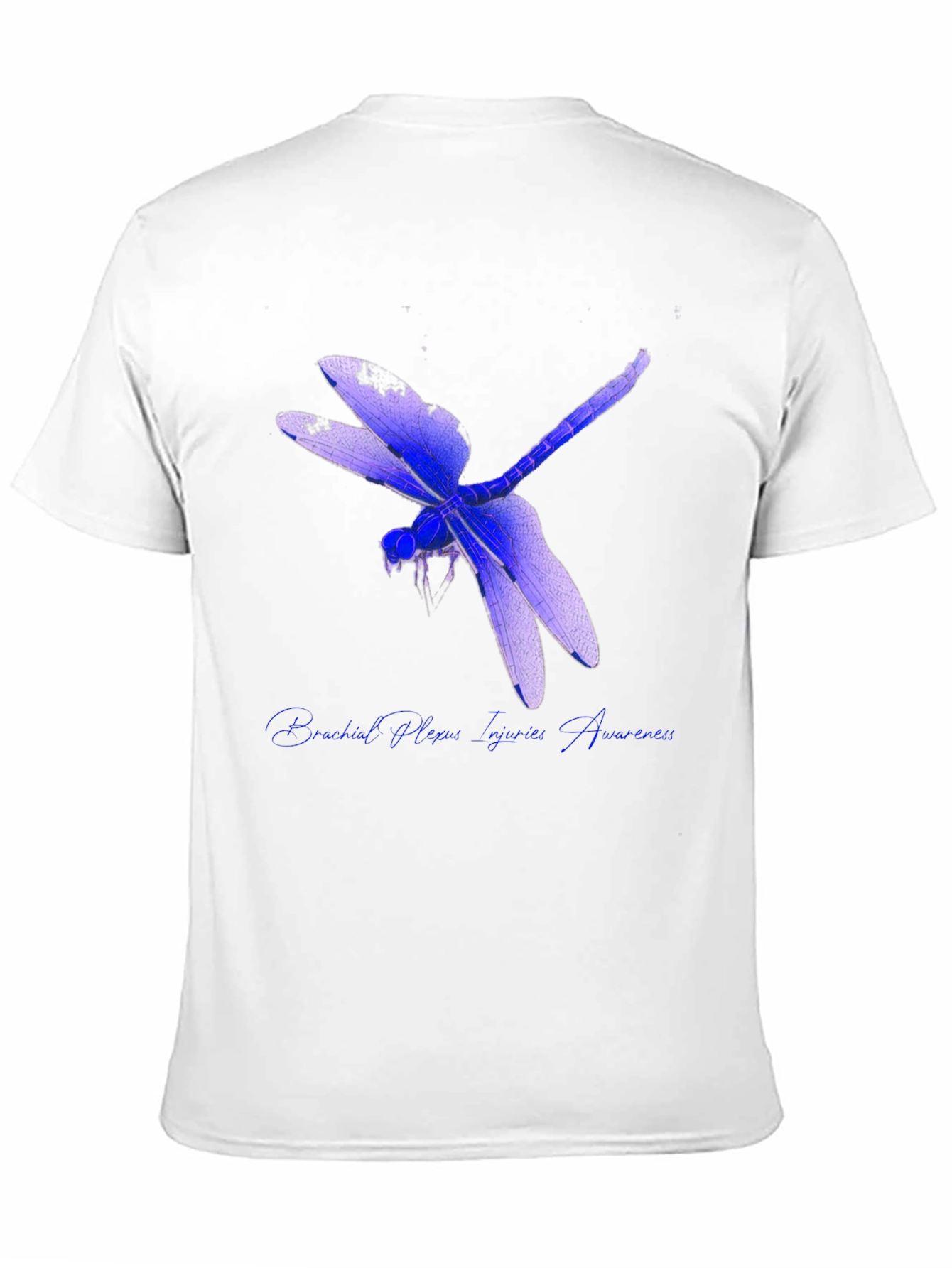 Black T-Shirt with Dragonfly Mental Health Awareness Design
