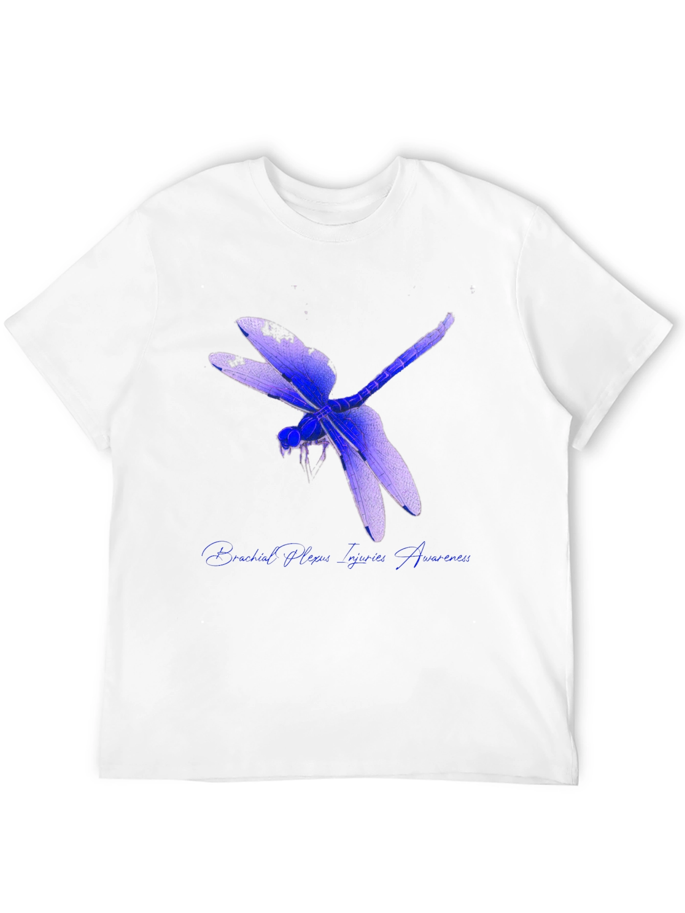 Black T-Shirt with Dragonfly Mental Health Awareness Design
