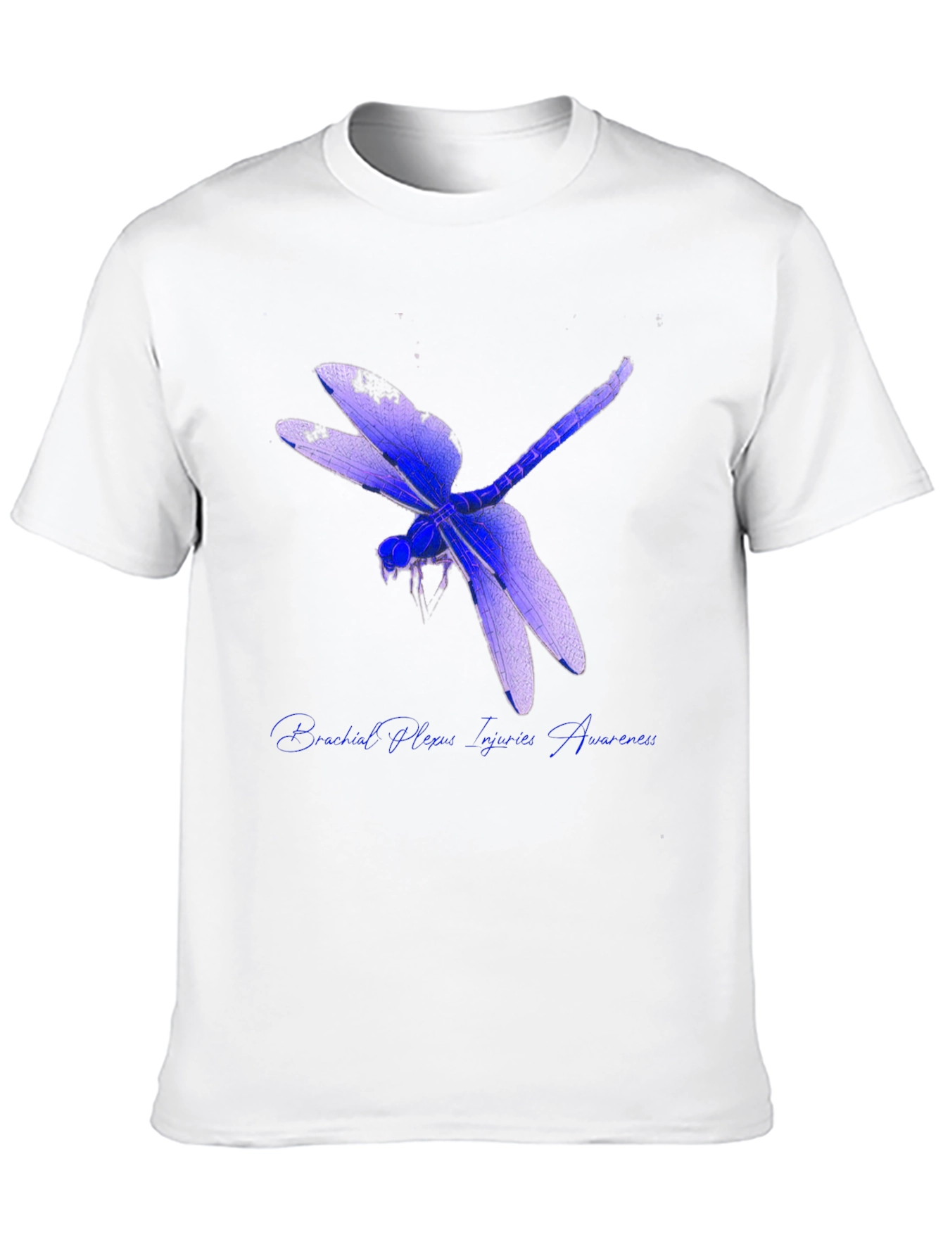 Black T-Shirt with Dragonfly Mental Health Awareness Design