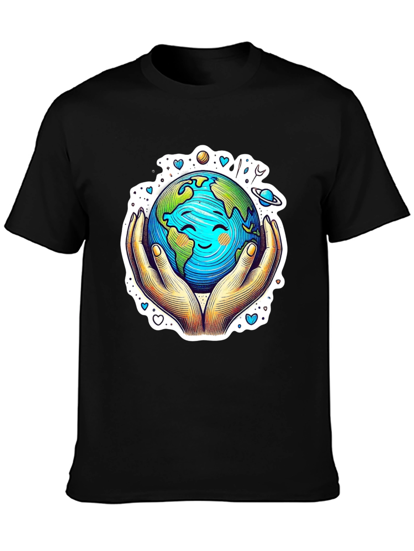 Earth in Hands Graphic Tee - Protect Our Planet