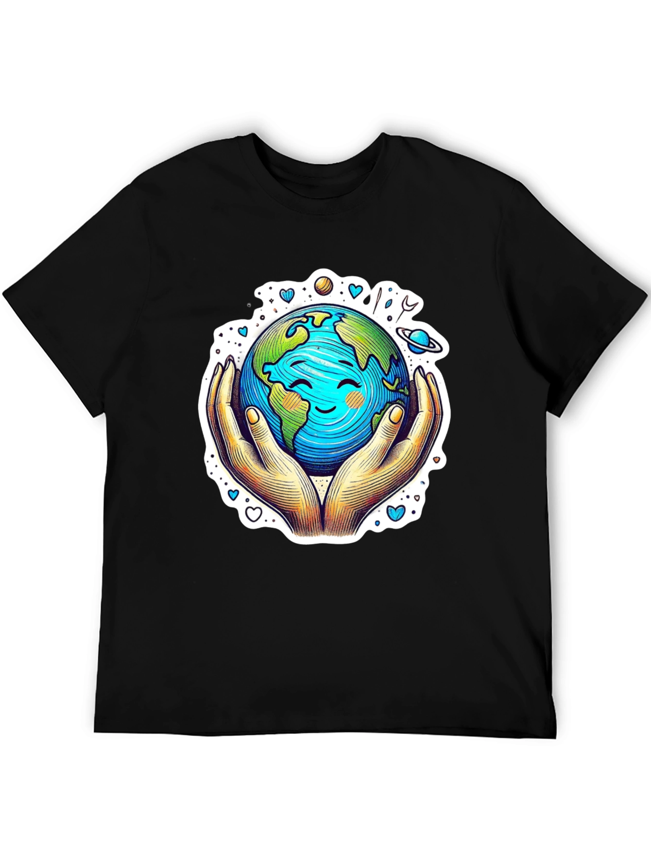 Earth in Hands Graphic Tee - Protect Our Planet