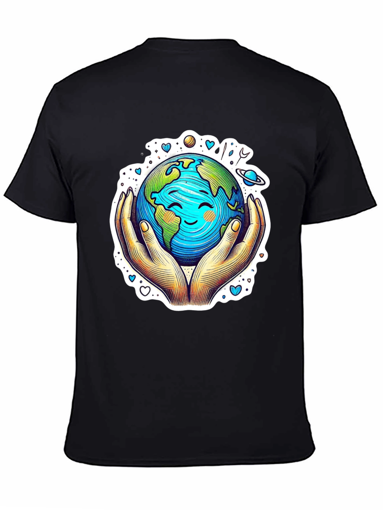 Earth in Hands Graphic Tee - Protect Our Planet