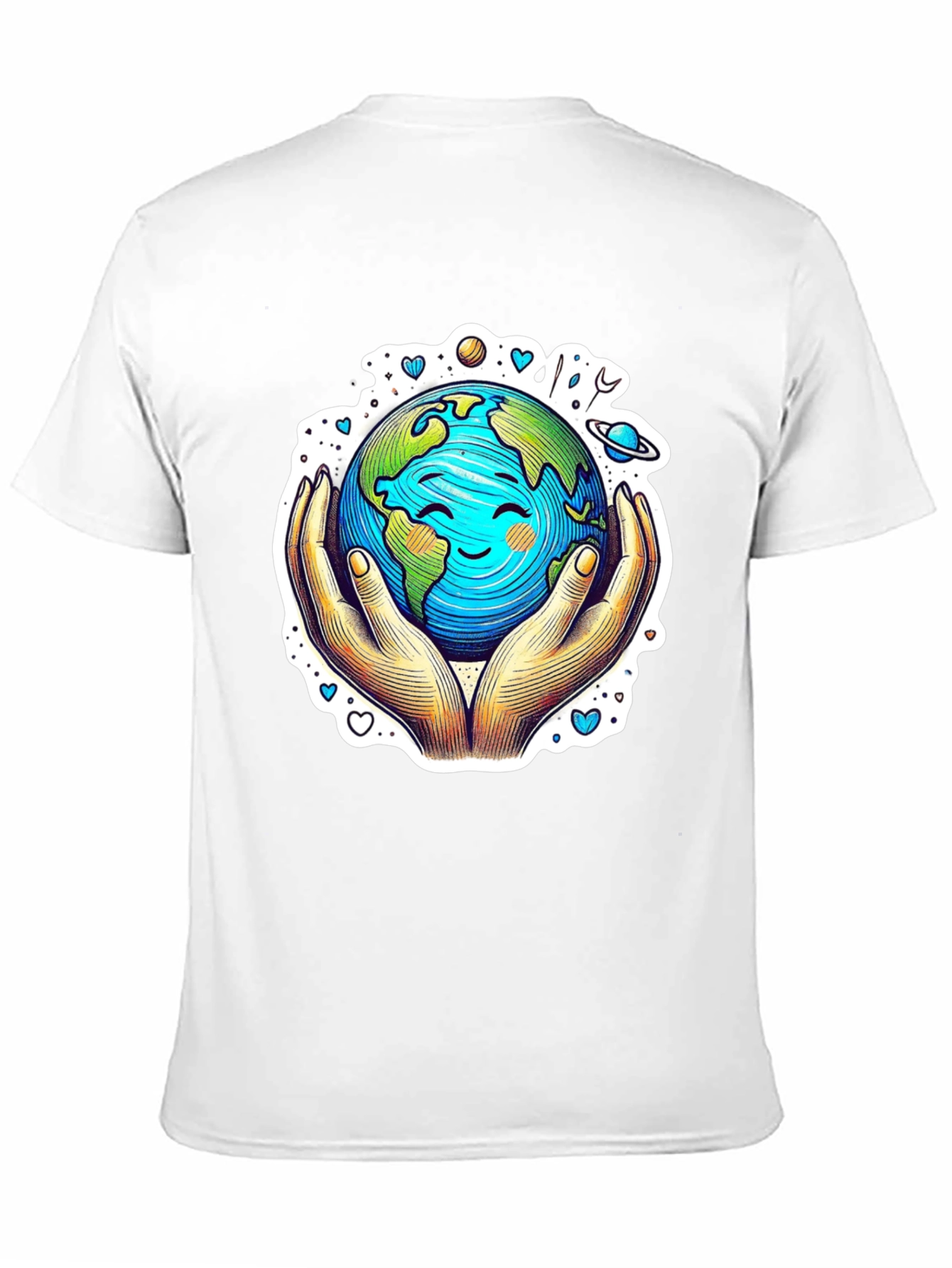 Earth in Hands Graphic Tee - Protect Our Planet
