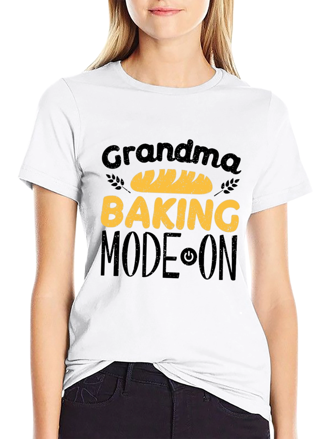 Grandma Baking Mode ON T-Shirt - Black