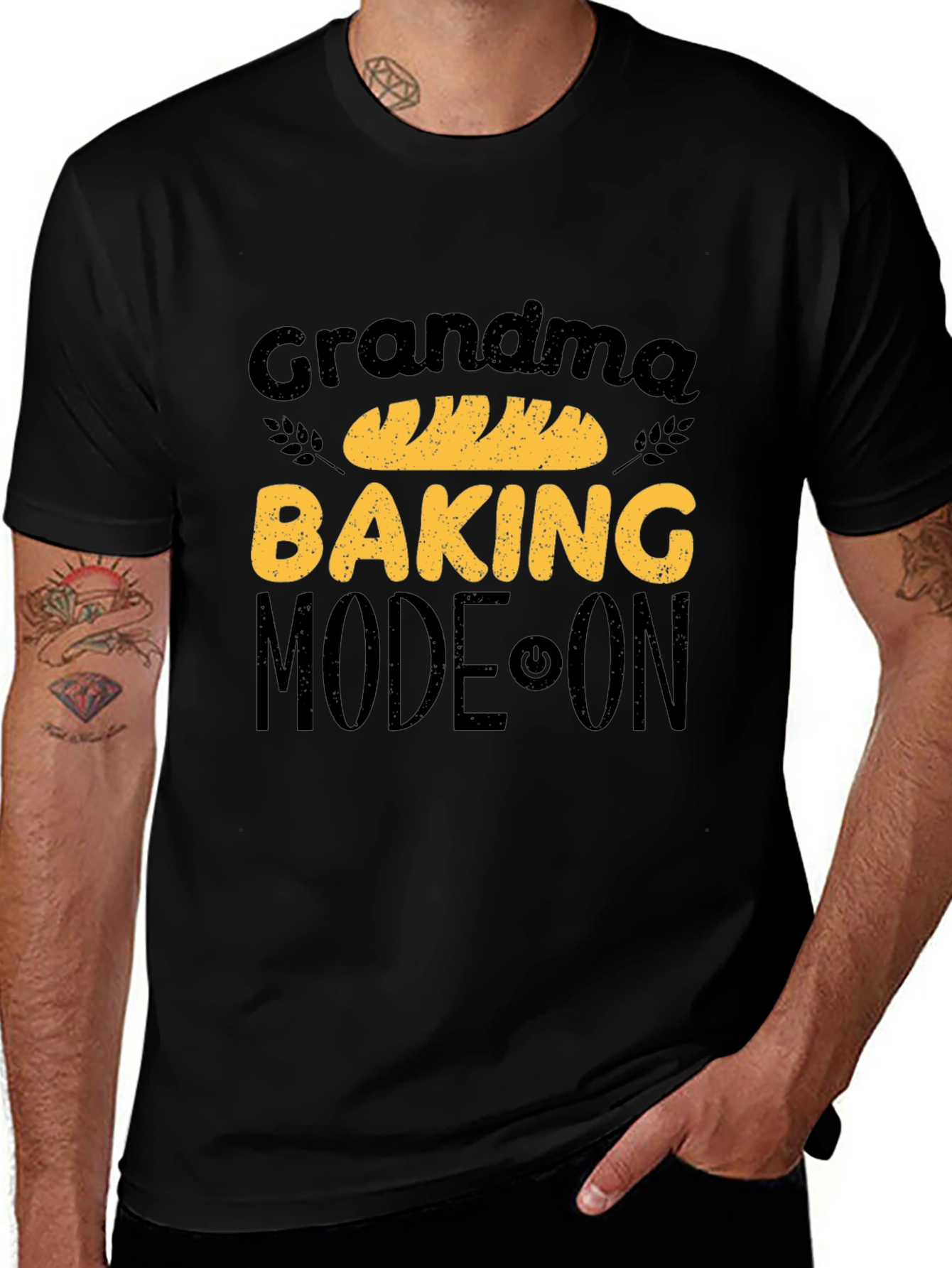Grandma Baking Mode ON T-Shirt - Black