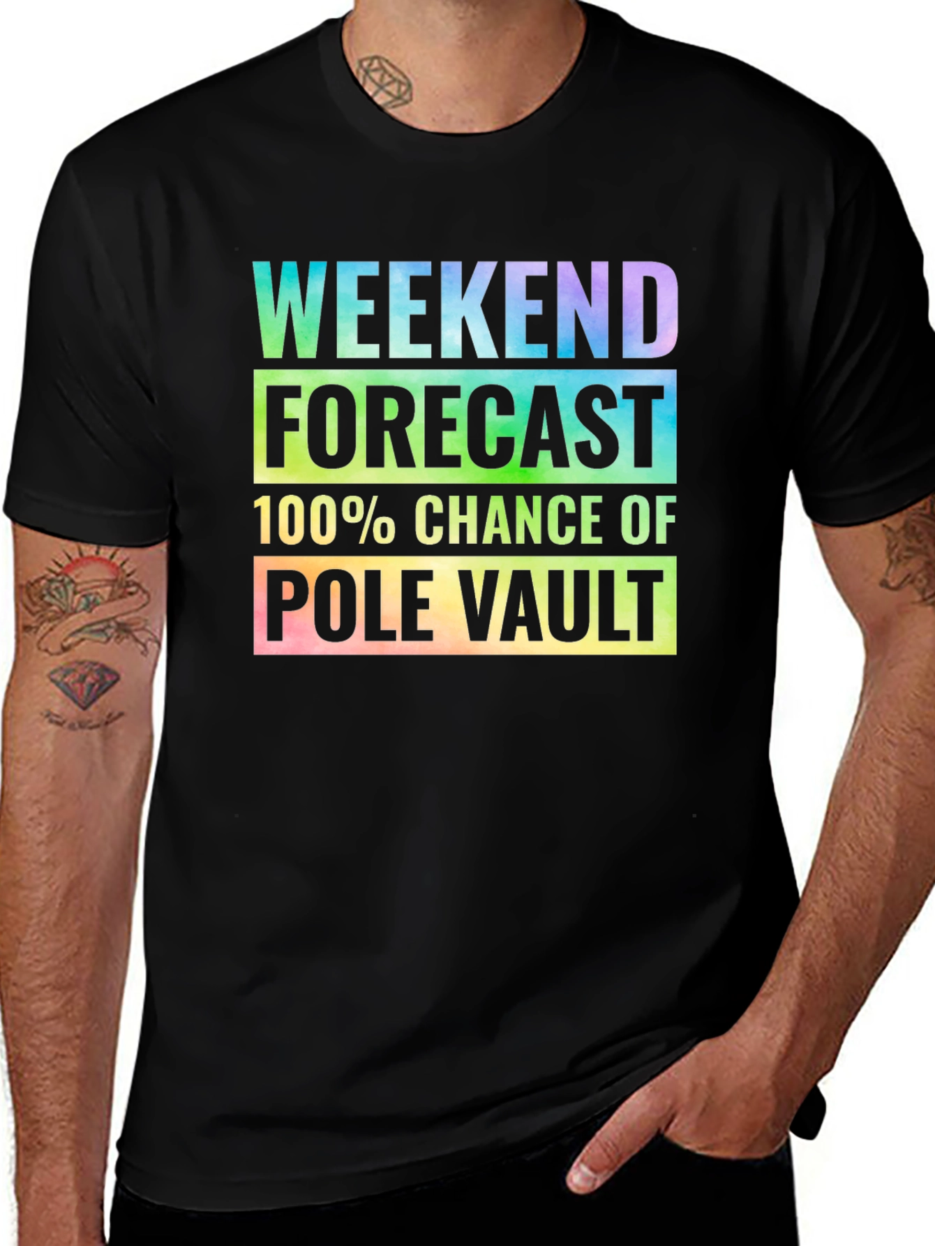 Pole Vault Weekend Forecast T-Shirt