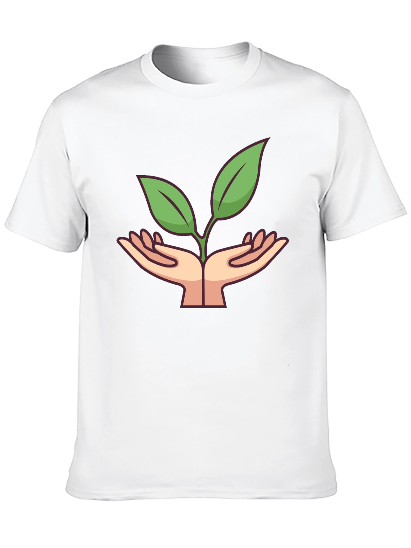 Eco Hands Graphic Tee - Black Cotton Shirt