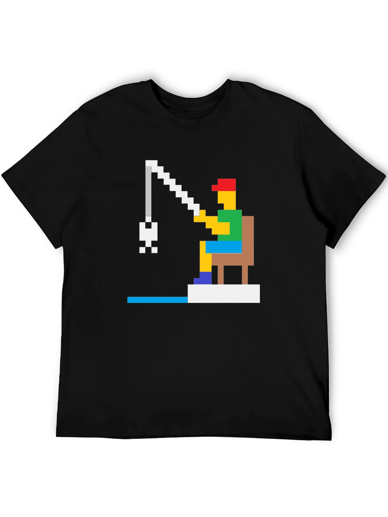 Retro 8-Bit Fishing T-Shirt - Gamer Style